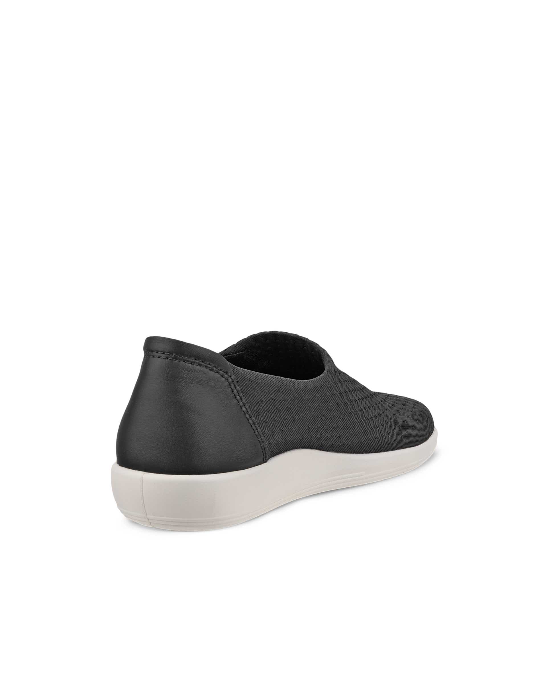 ECCO® Soft 2.0 chaussures toile sans lacet pour femme - Noir - Back
