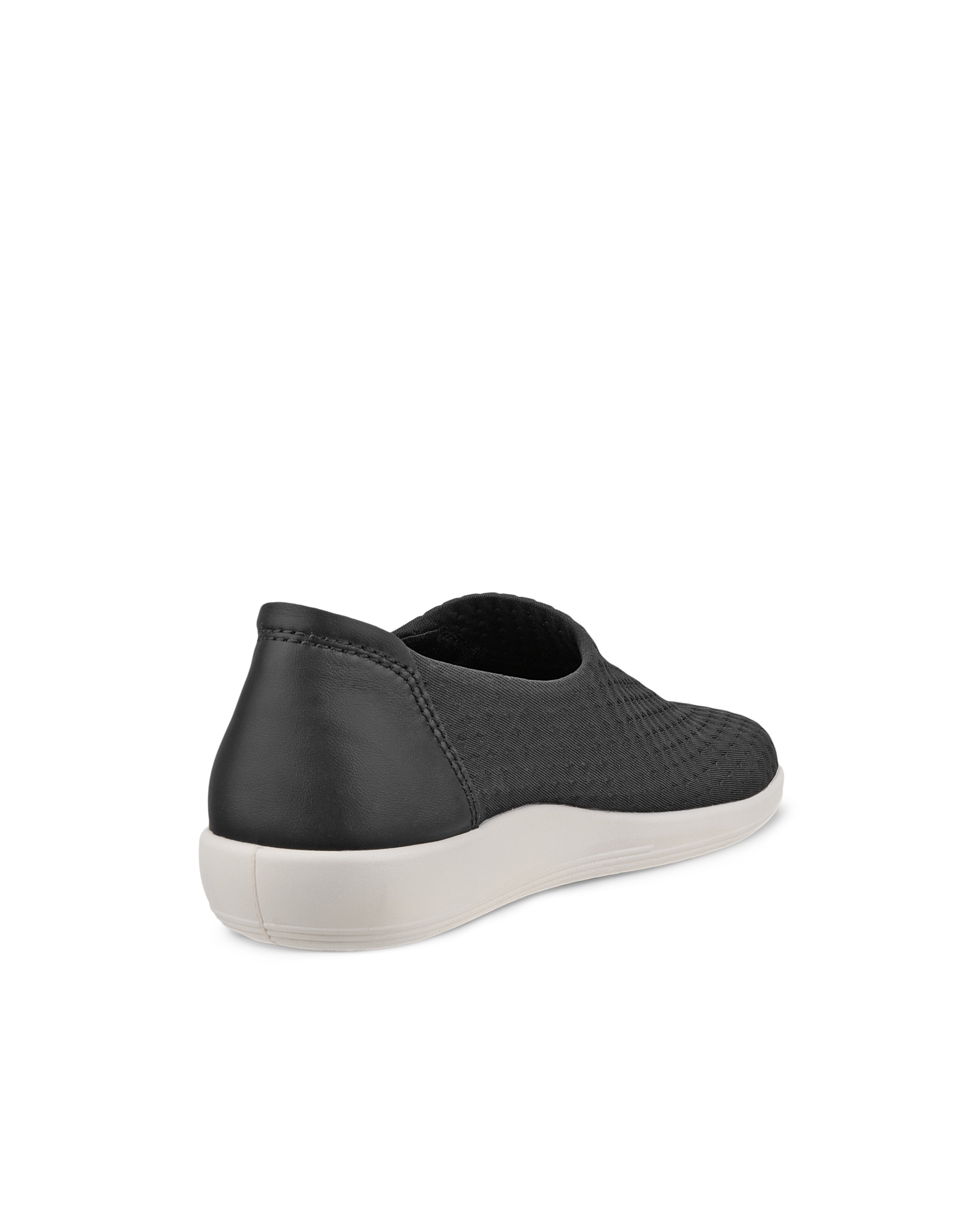 ECCO® Soft 2.0 chaussures toile sans lacet pour femme - Noir - Back