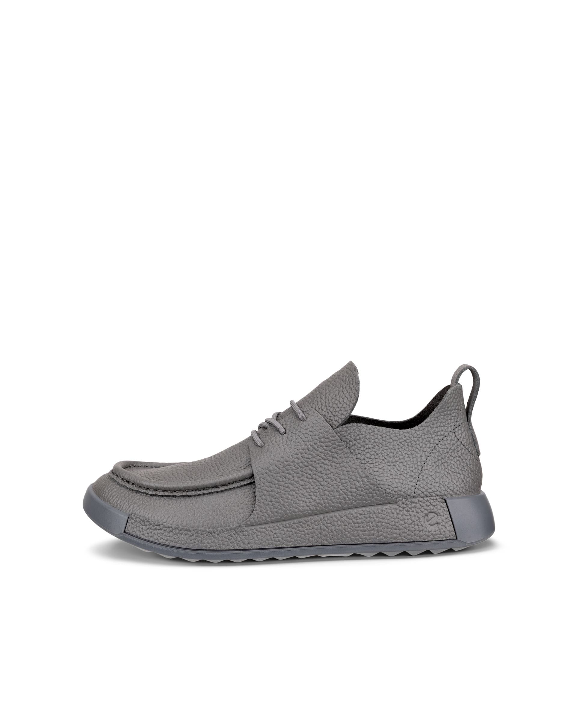 Men's ECCO® Cozmo Shoe Leather Moc-Toe Shoe | Grey