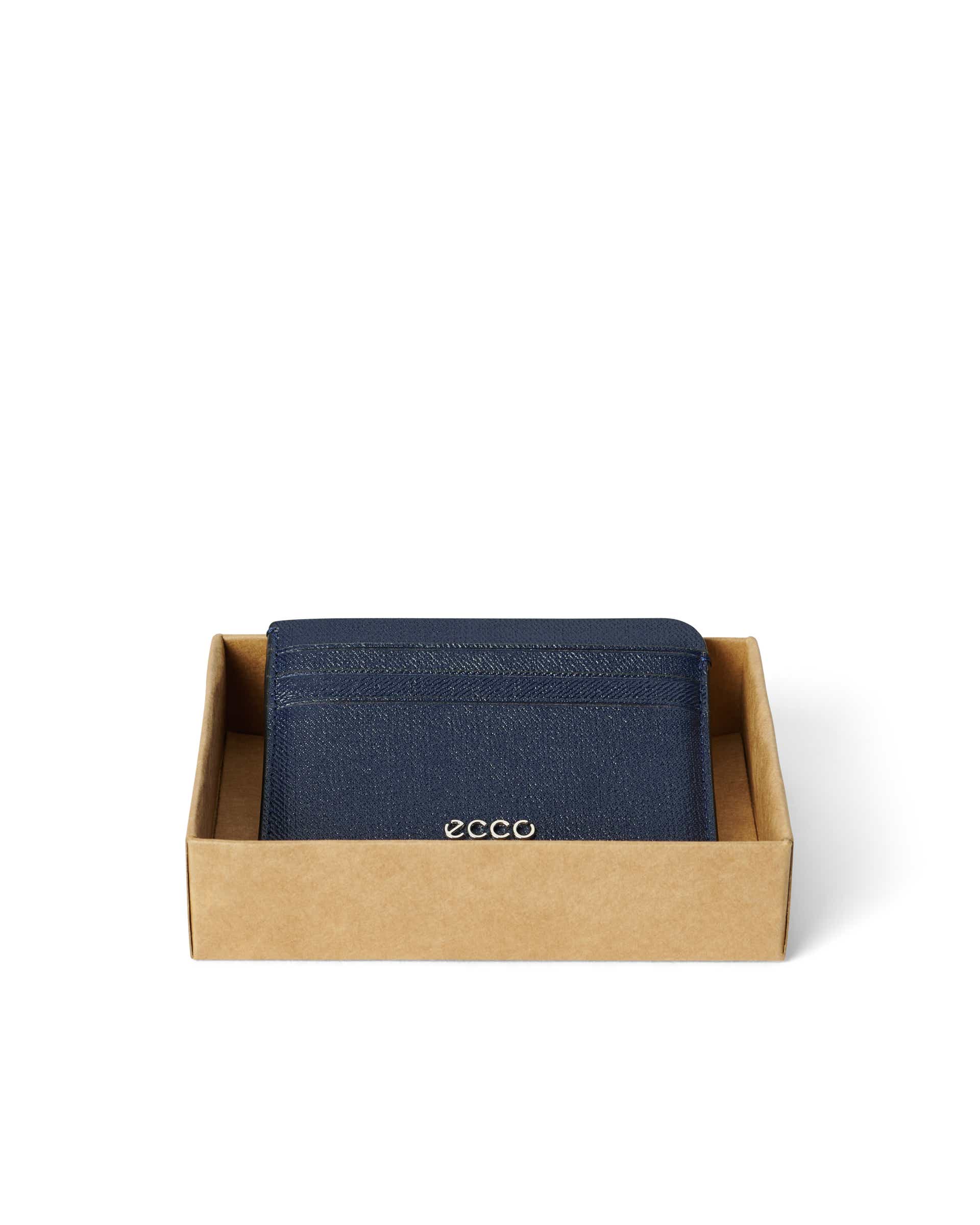 Porta-cartões em pele ECCO® Card Case - Azul - Detail-1
