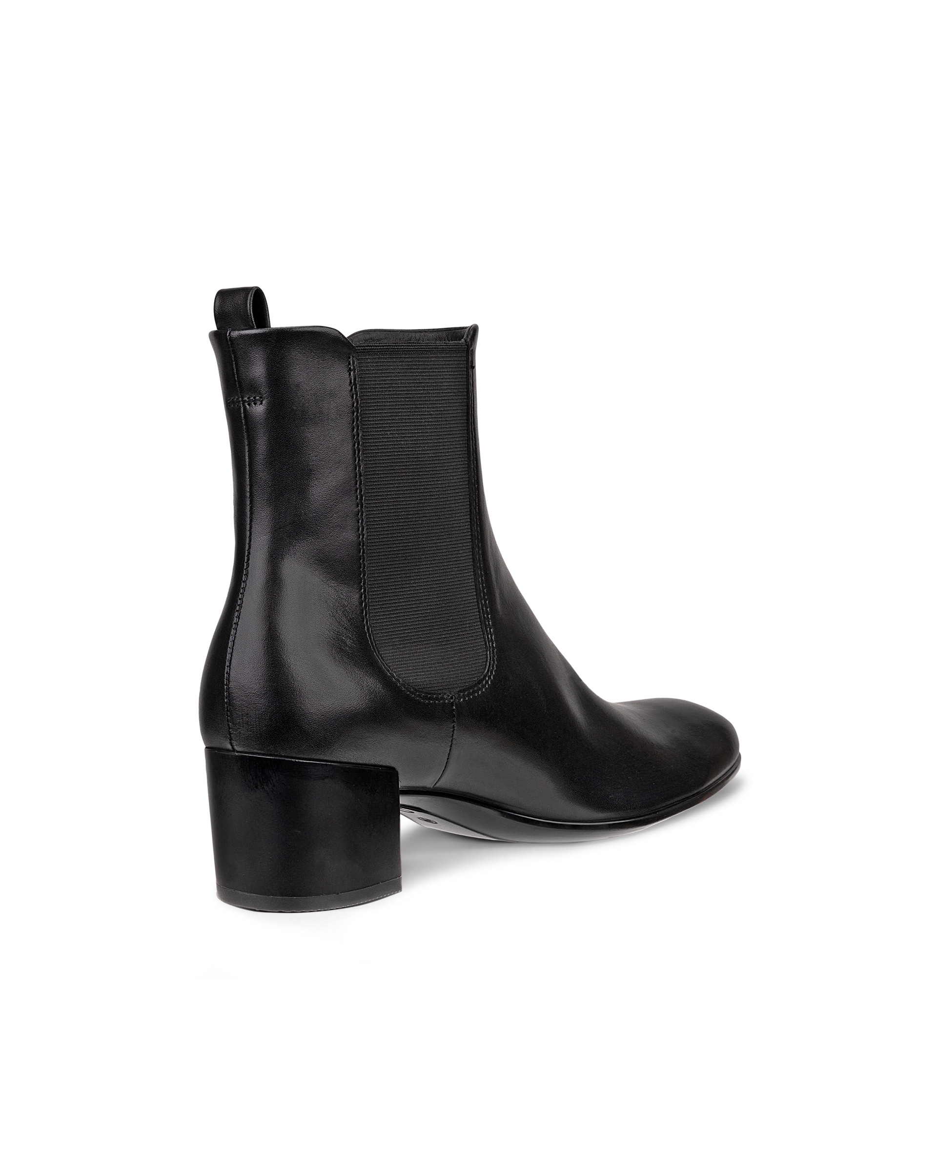 Women's ECCO® Dress Classic 35 Leather Chelsea Heeled Boot - Black - Back