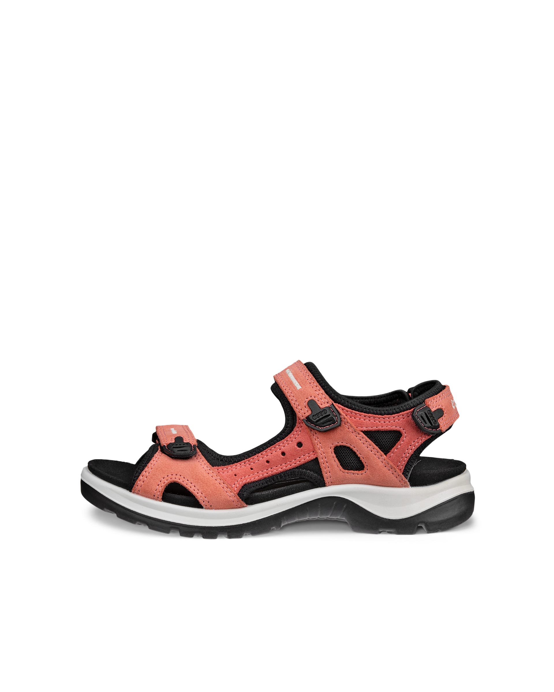 Women's ECCO® Offroad Suede Flat Sandal - Orange - Outside