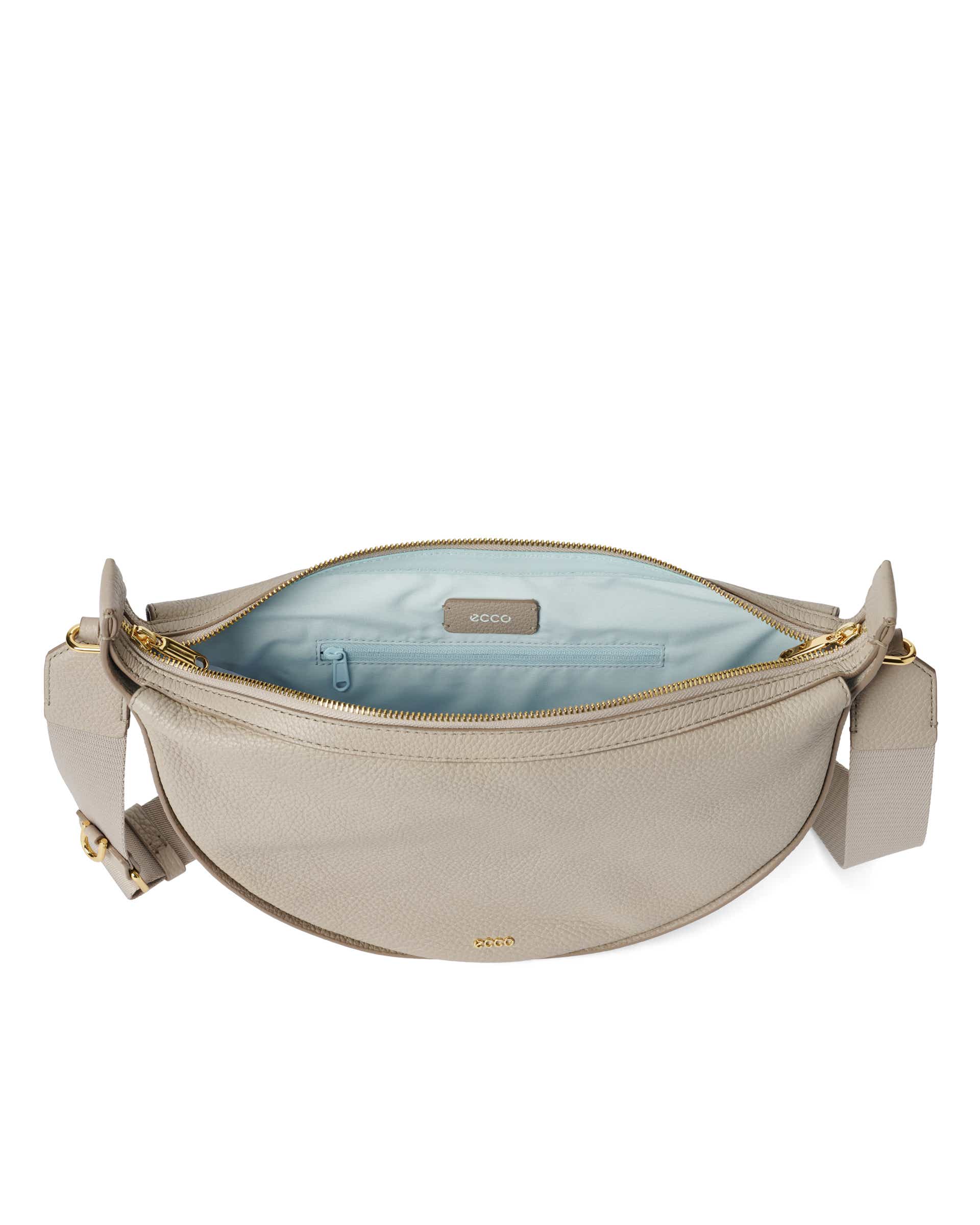 ECCO® Medium Fortune Leather Crossbody Bag - Beige - Inside