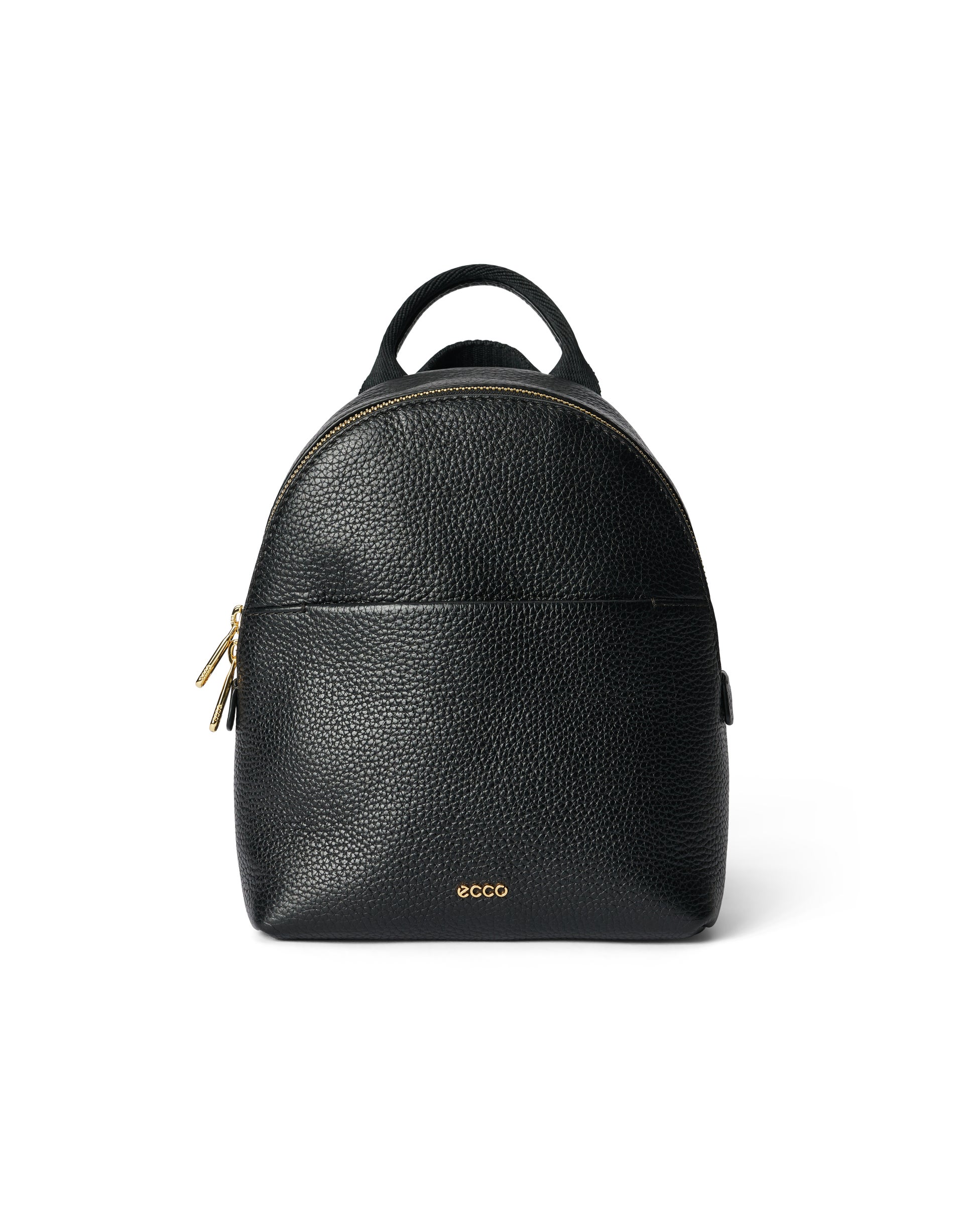 ECCO Round Pack Small Pebbled レザーバックパック - ブラック - Main