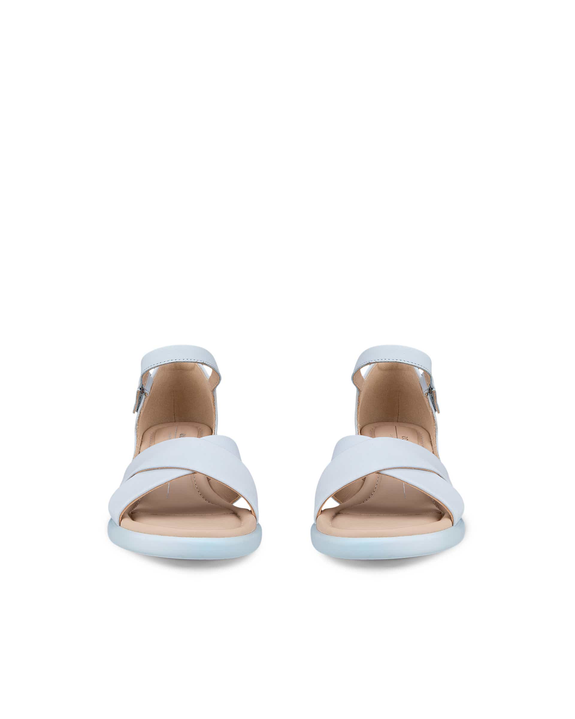 Women's ECCO® Sculpted Sandal LX 35 Nubuck Heeled Sandal - Blue - Front pair
