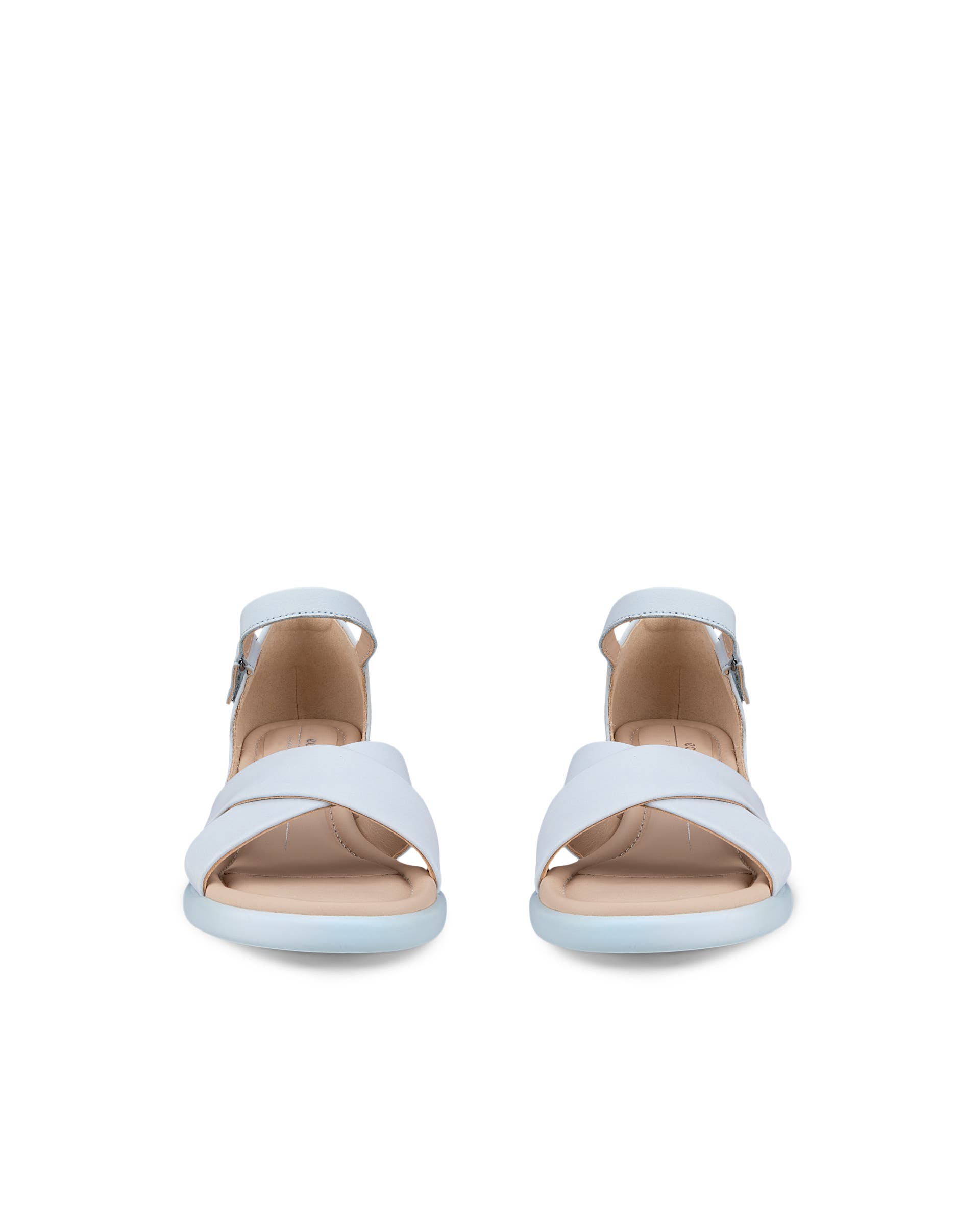 Women's ECCO® Sculpted Sandal LX 35 Nubuck Heeled Sandal - Blue - Front pair