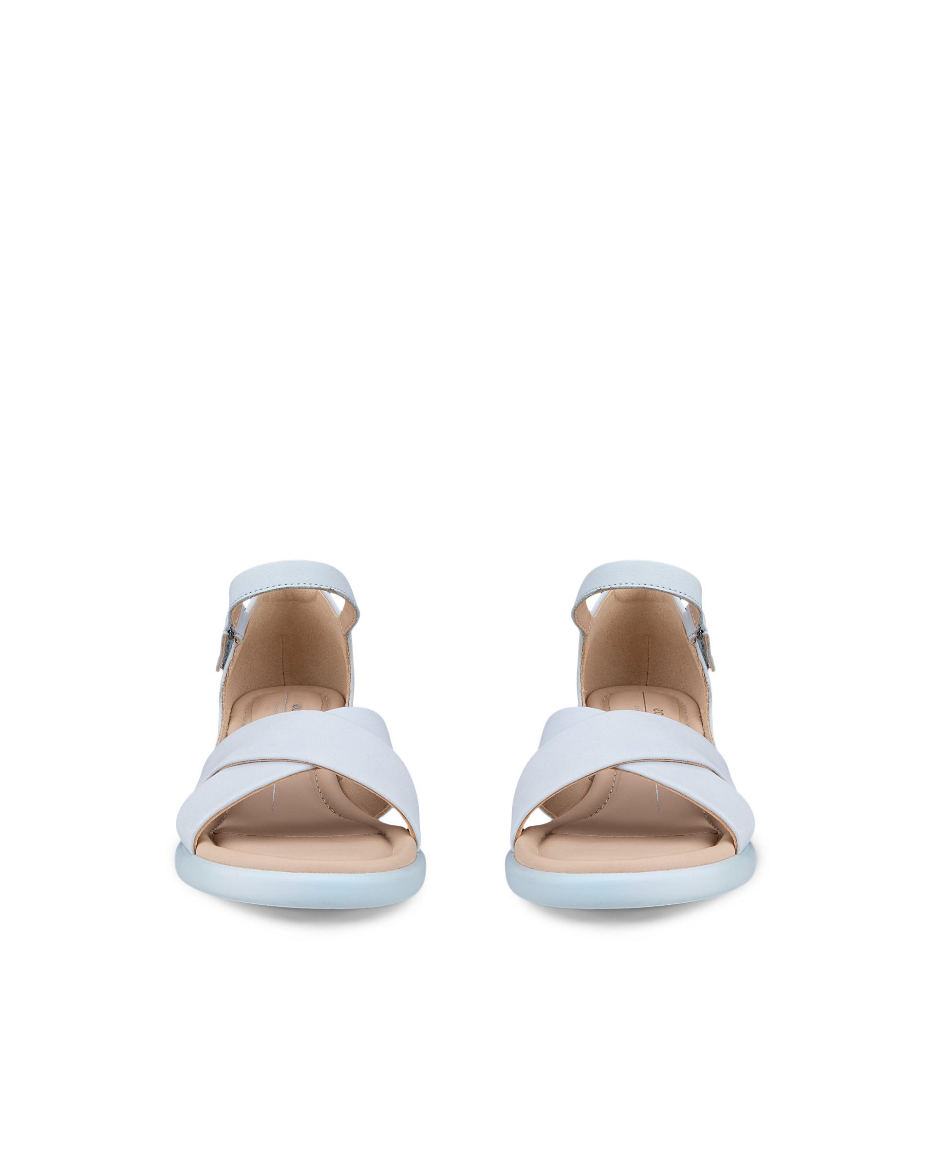 Sandalias de ante con tacón ECCO® Sculpted Sandal LX 35 para mujer - Azul - Front pair