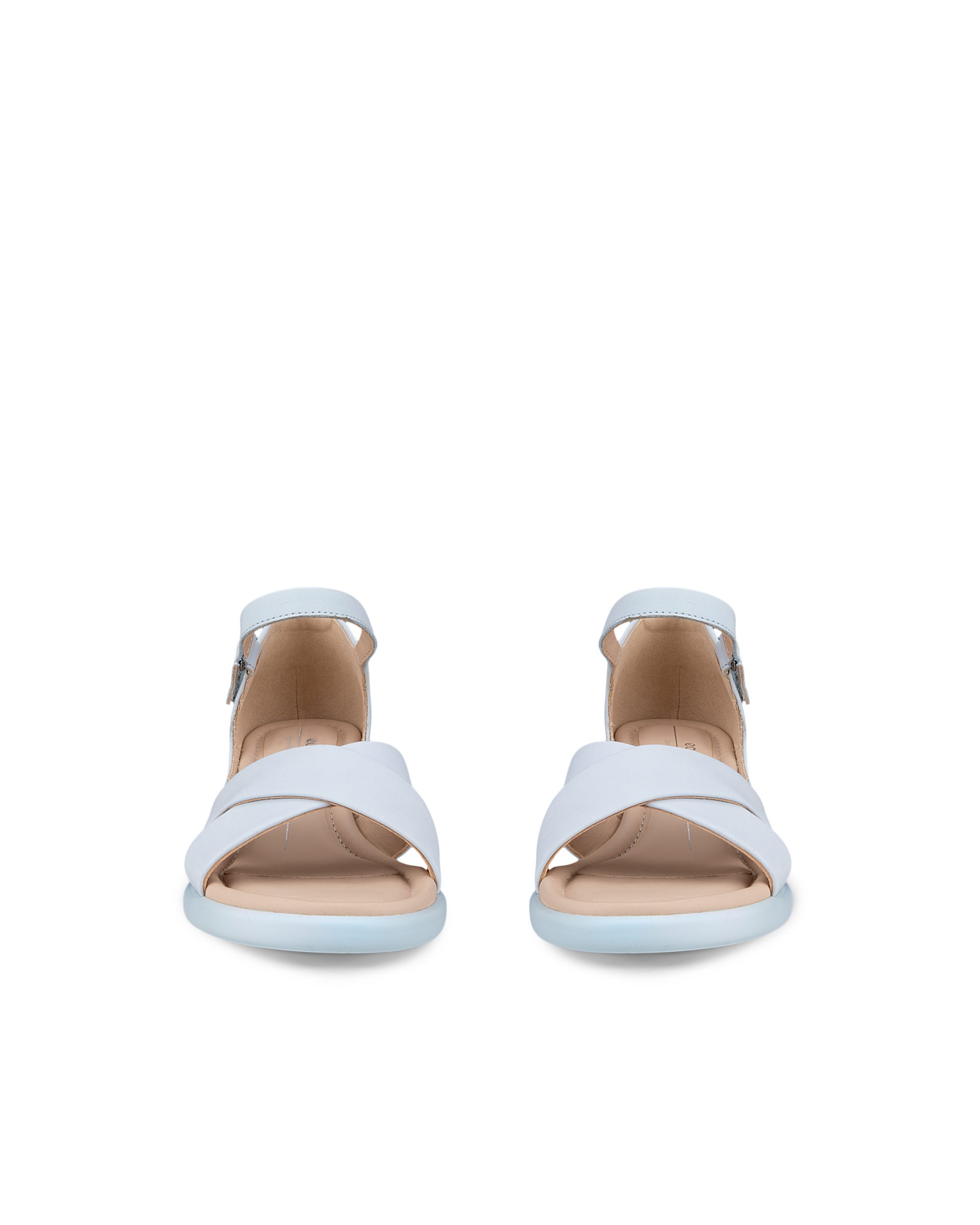 Women's ECCO® Sculpted LX 35 Nubuck Heeled Sandal - Blue - Front pair