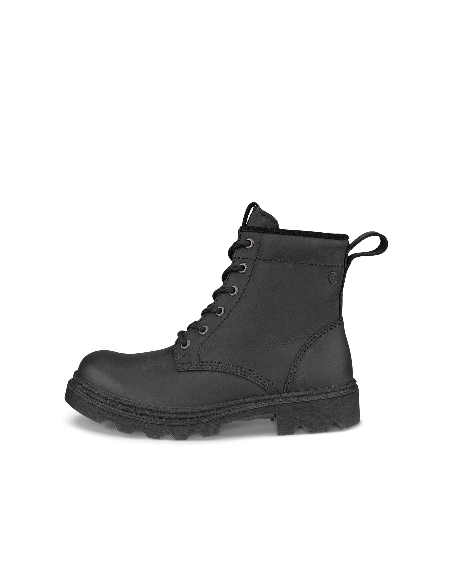 ECCO Grainer ウィメンズ ヌバックウォータープルーフレースアップブーツ - ブラック - Outside