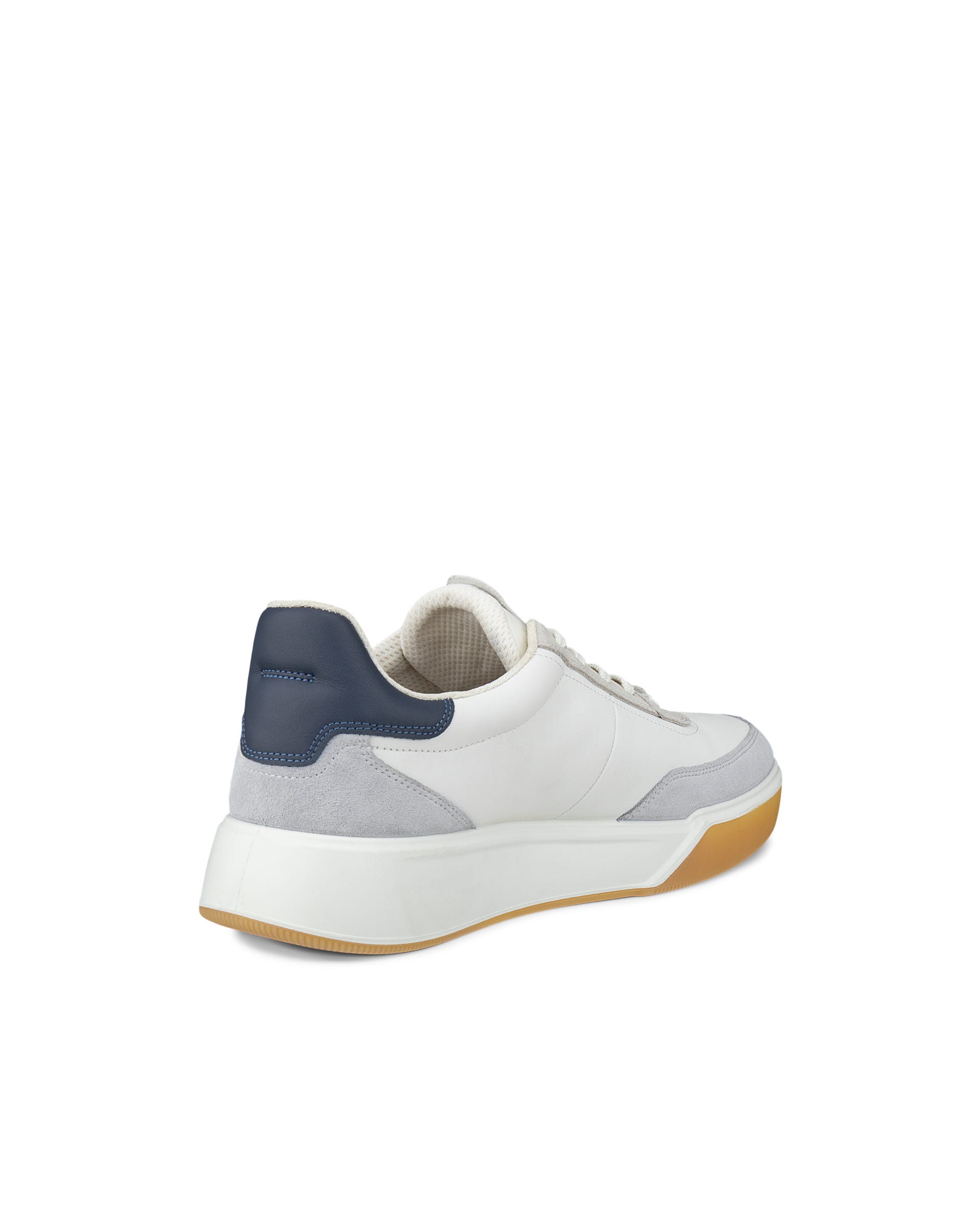 Men's ECCO® STREET COURT Leather Sneaker - White - Outside