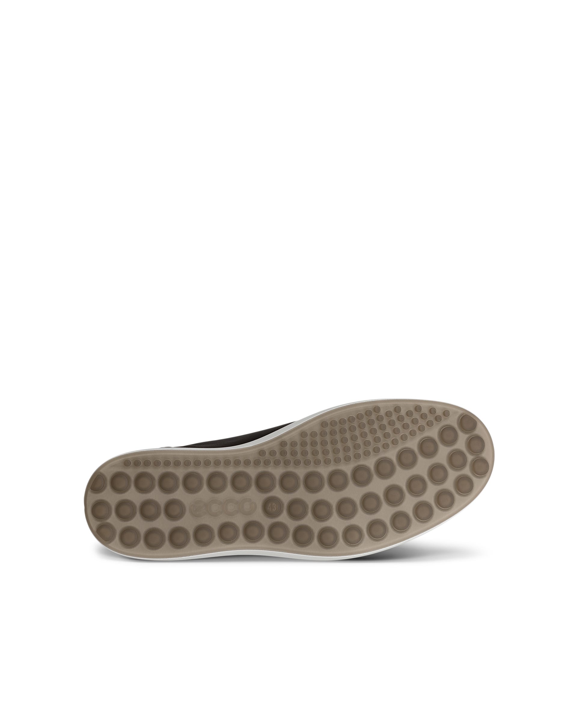 Men's ECCO® Soft 7 Leather Lace-Up Shoe - Gray - Sole