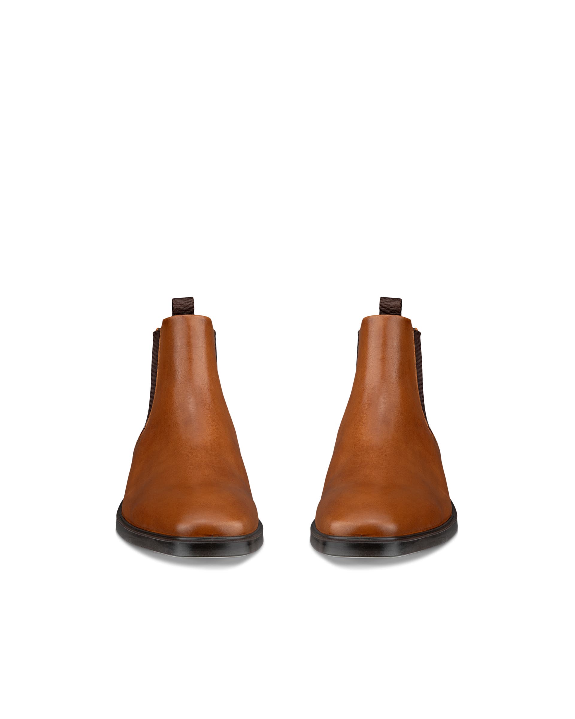 Męskie skórzane sztyblety Chelsea ECCO® METROPOLE MILAN - Brązowy - Front pair