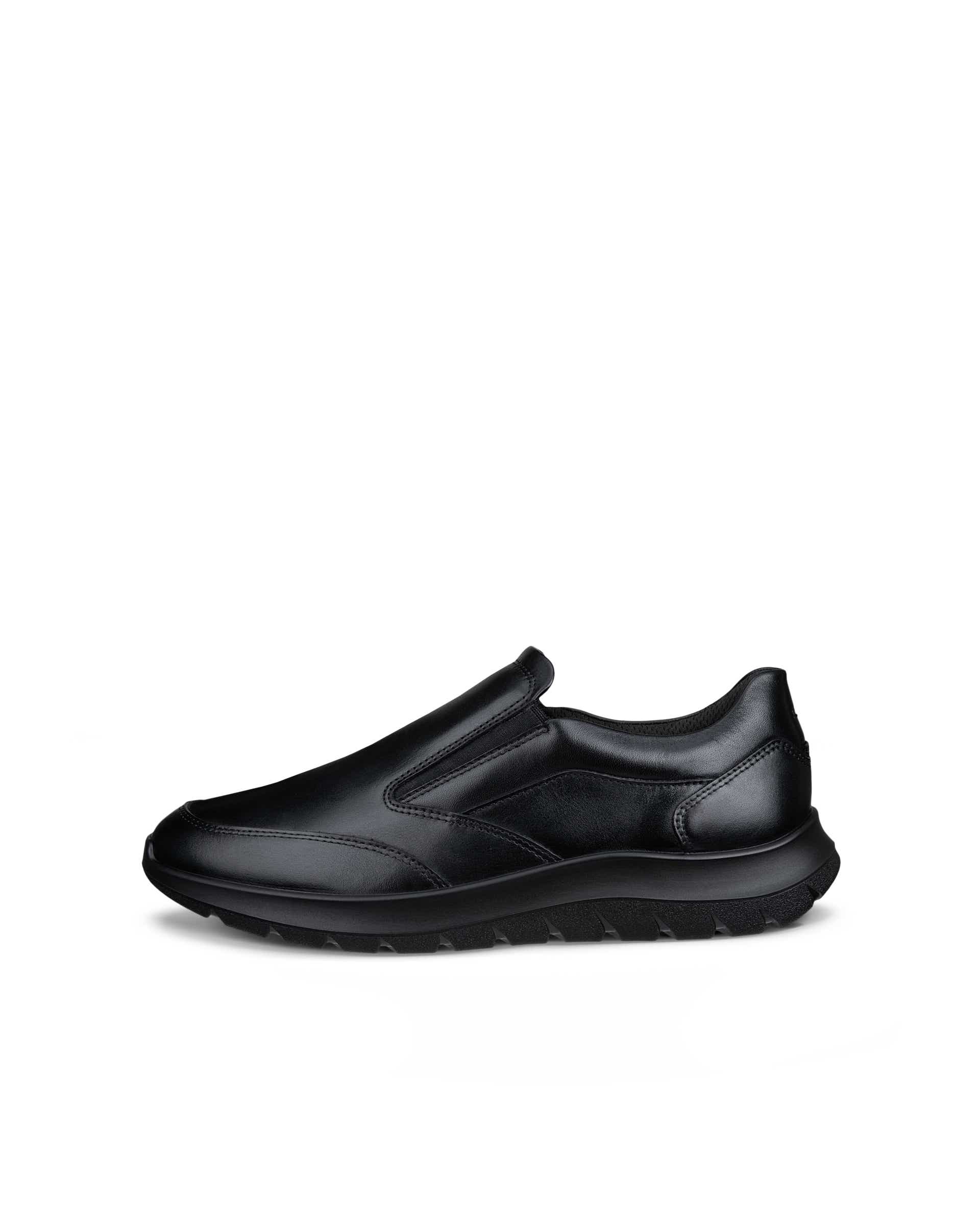 Men's ECCO® CITY STRIDE Nubuck Slip-On Trainer - Black - Outside