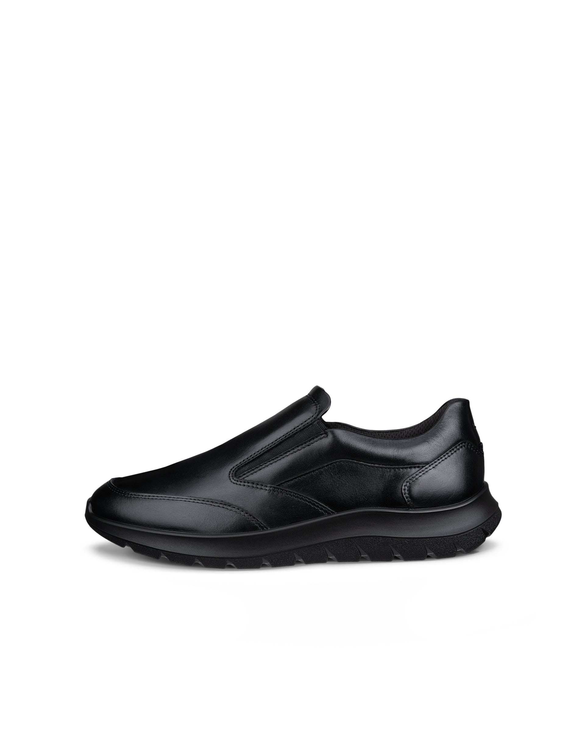 Men's ECCO® CITY STRIDE Nubuck Slip-On Trainer - Black - Outside