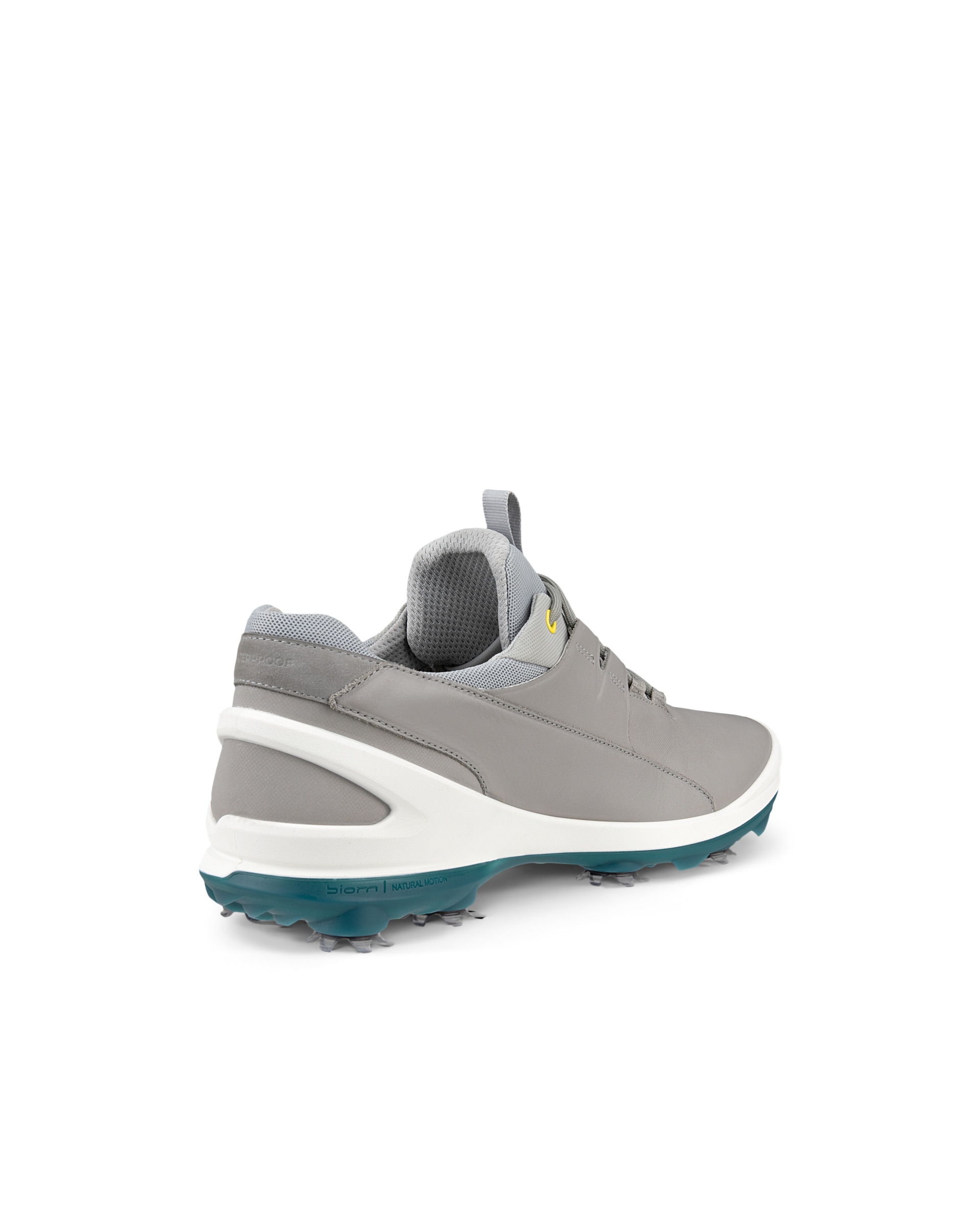 Men's ECCO® Golf Biom Tour Leather Waterproof Golf Spikes - Grey - Back