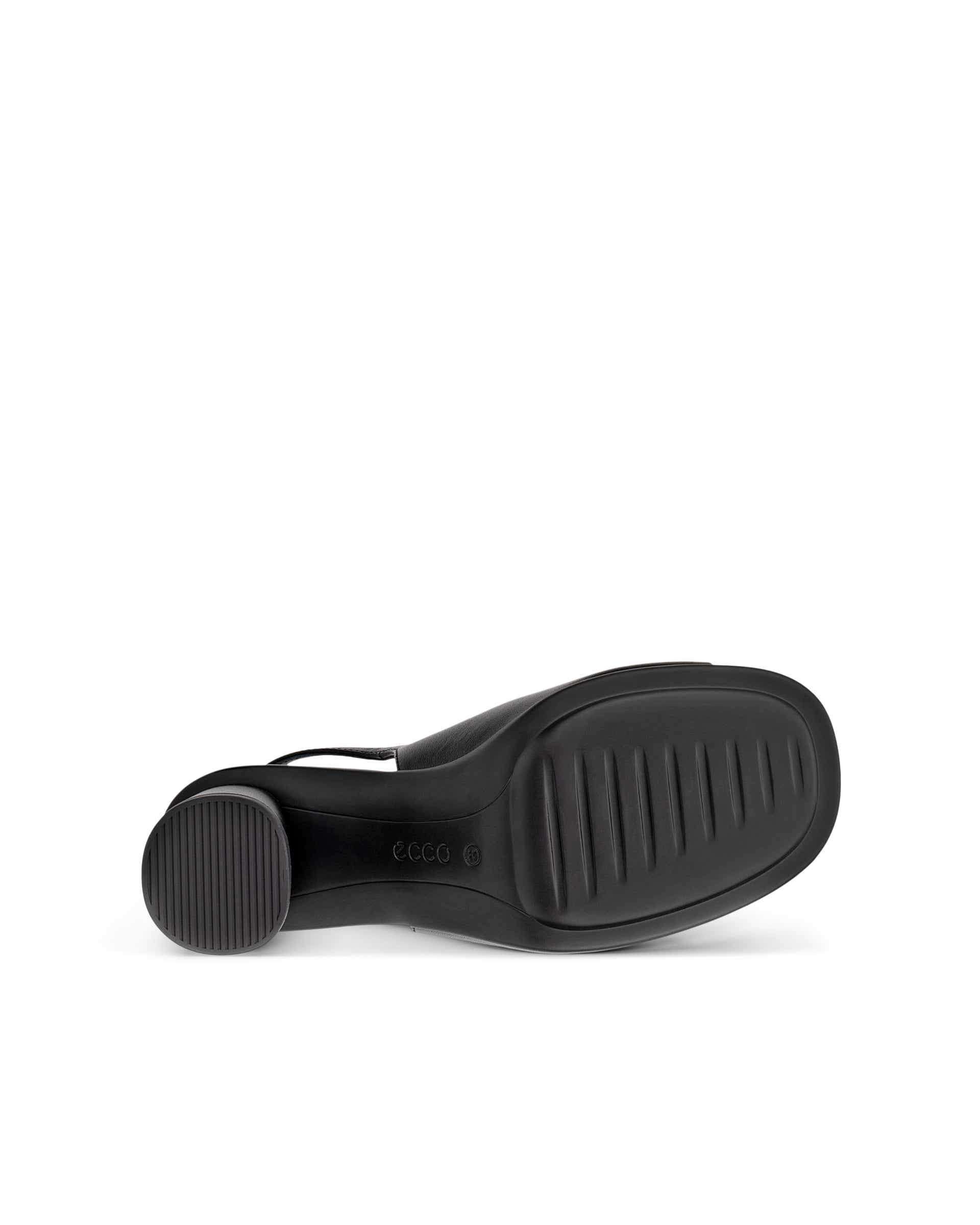 Women's ECCO® Sculpted Alba 65 Leather Heeled Slingback Sandal - Black - Sole