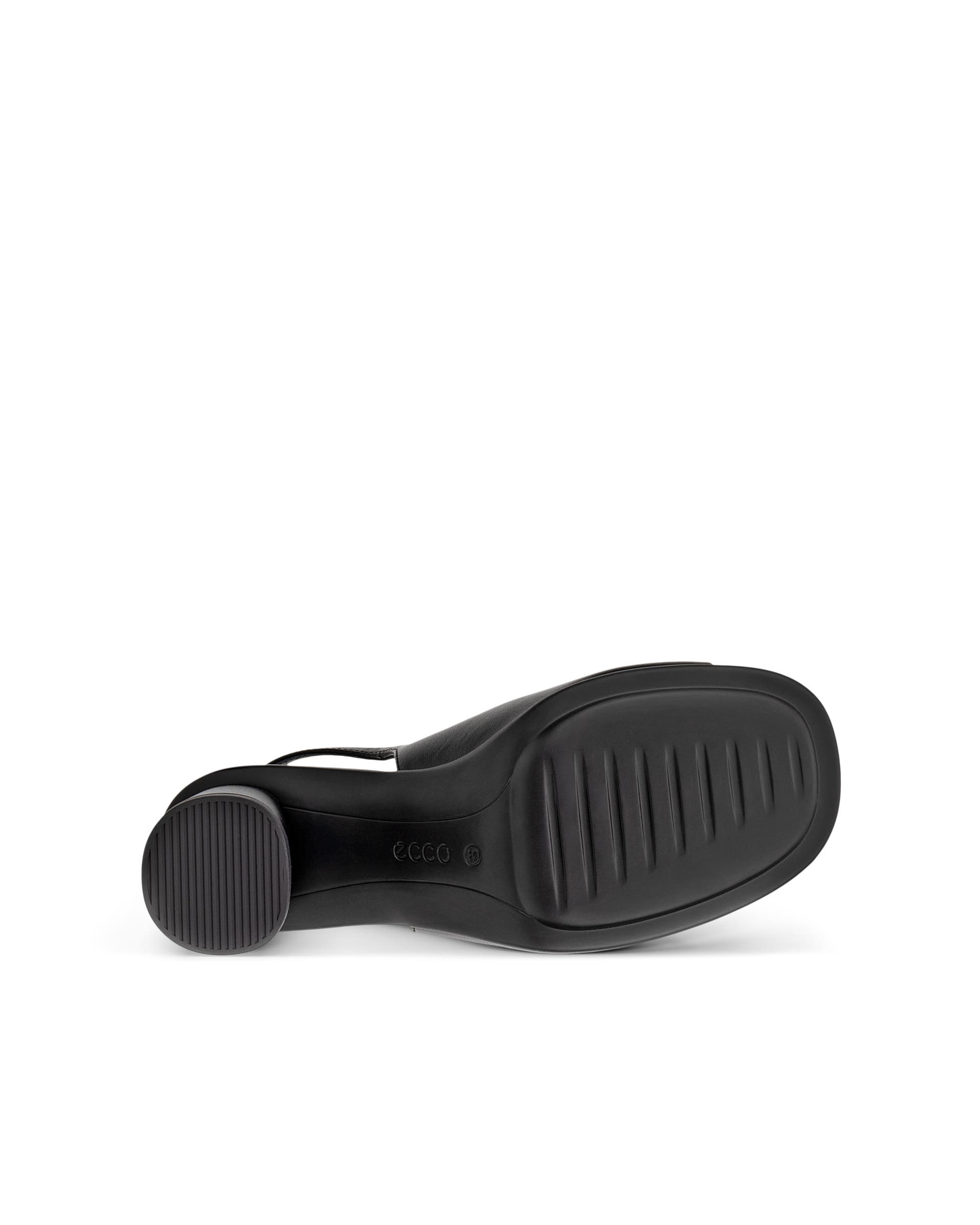 Women's ECCO® Sculpted Alba 65 Leather Heeled Slingback Sandal - Black - Sole
