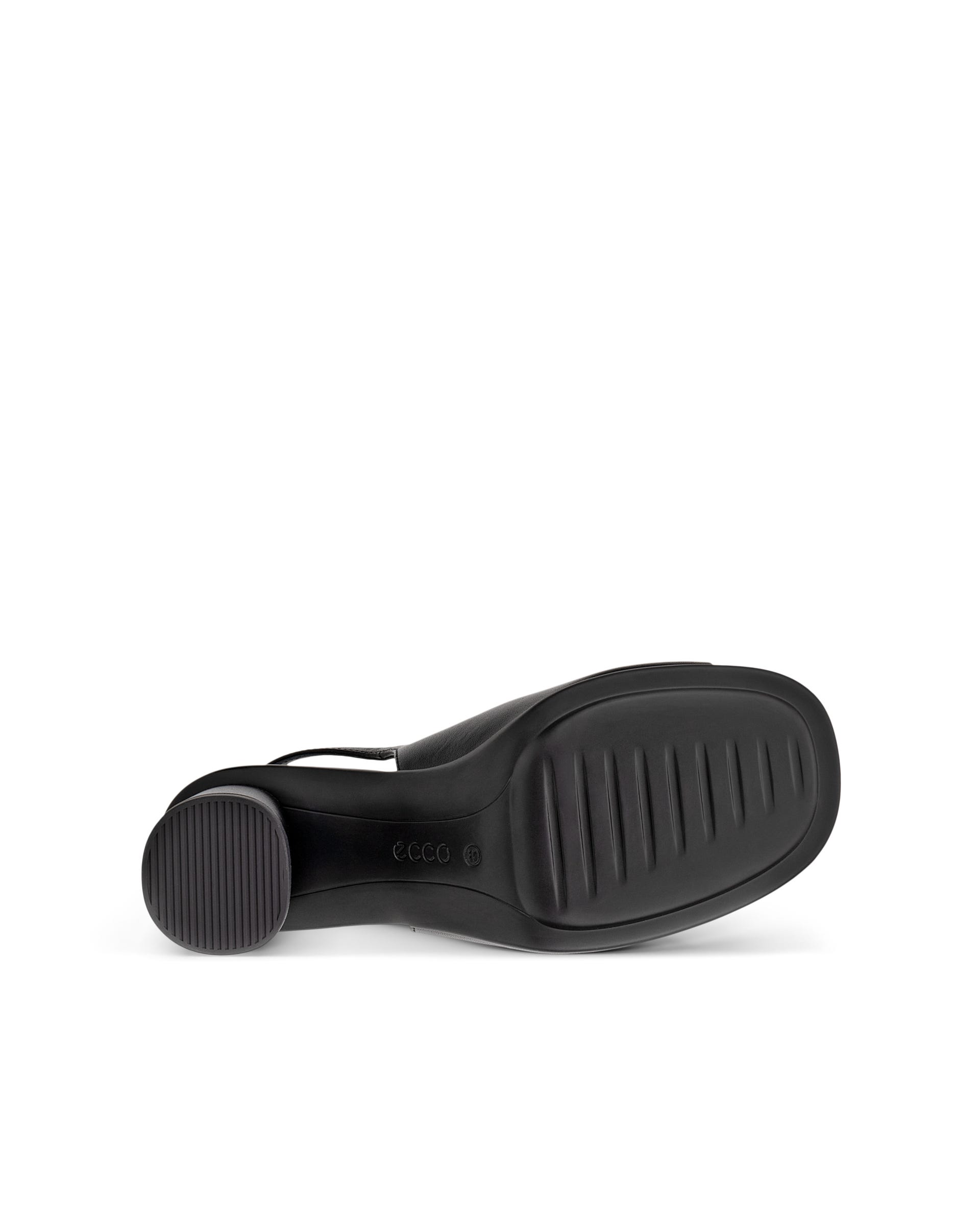 Women's ECCO® Sculpted Alba 65 Leather Heeled Slingback Sandal - Black - Sole