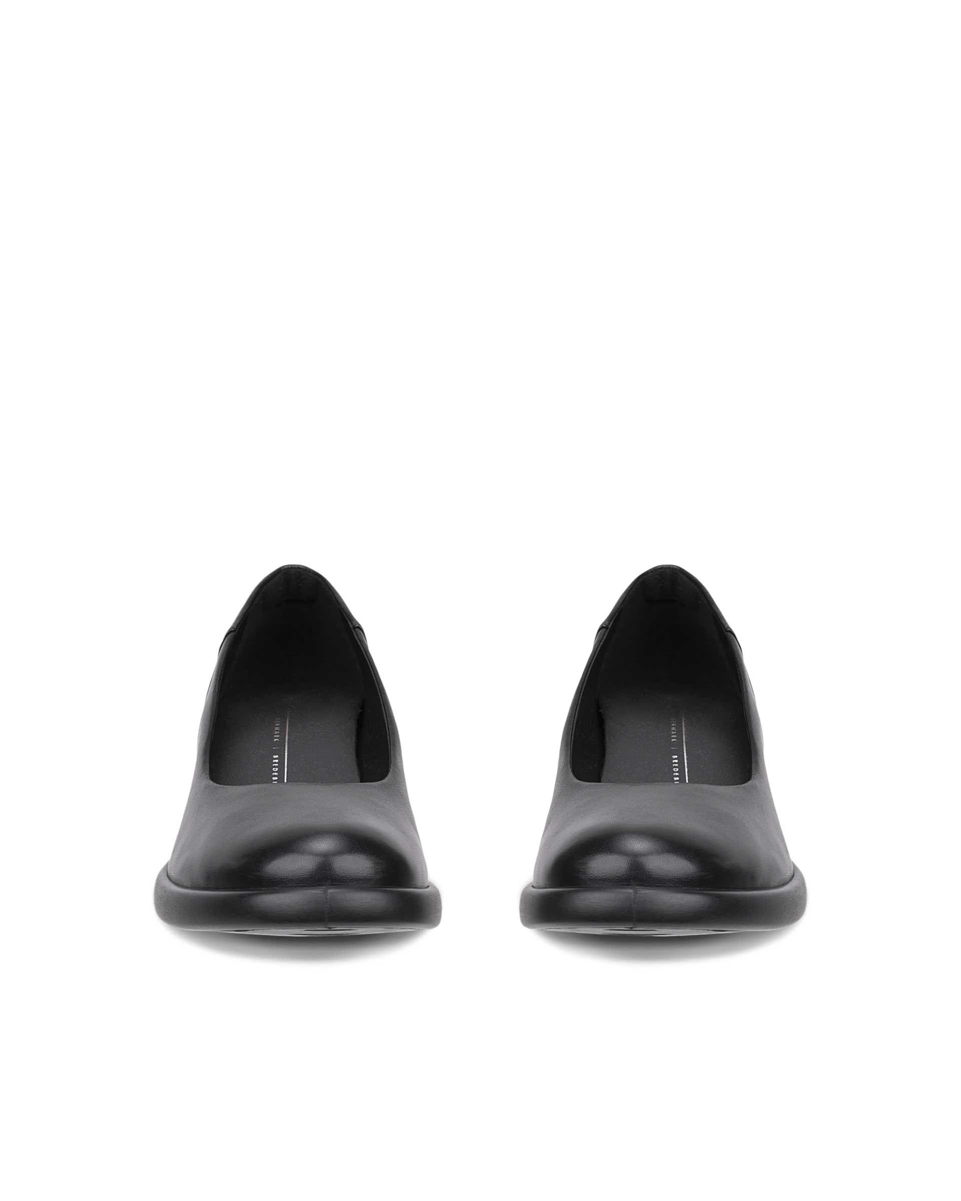 Women's ECCO® SCULPTED LX 35 Leather Block-Heeled Pump - Black - Front pair