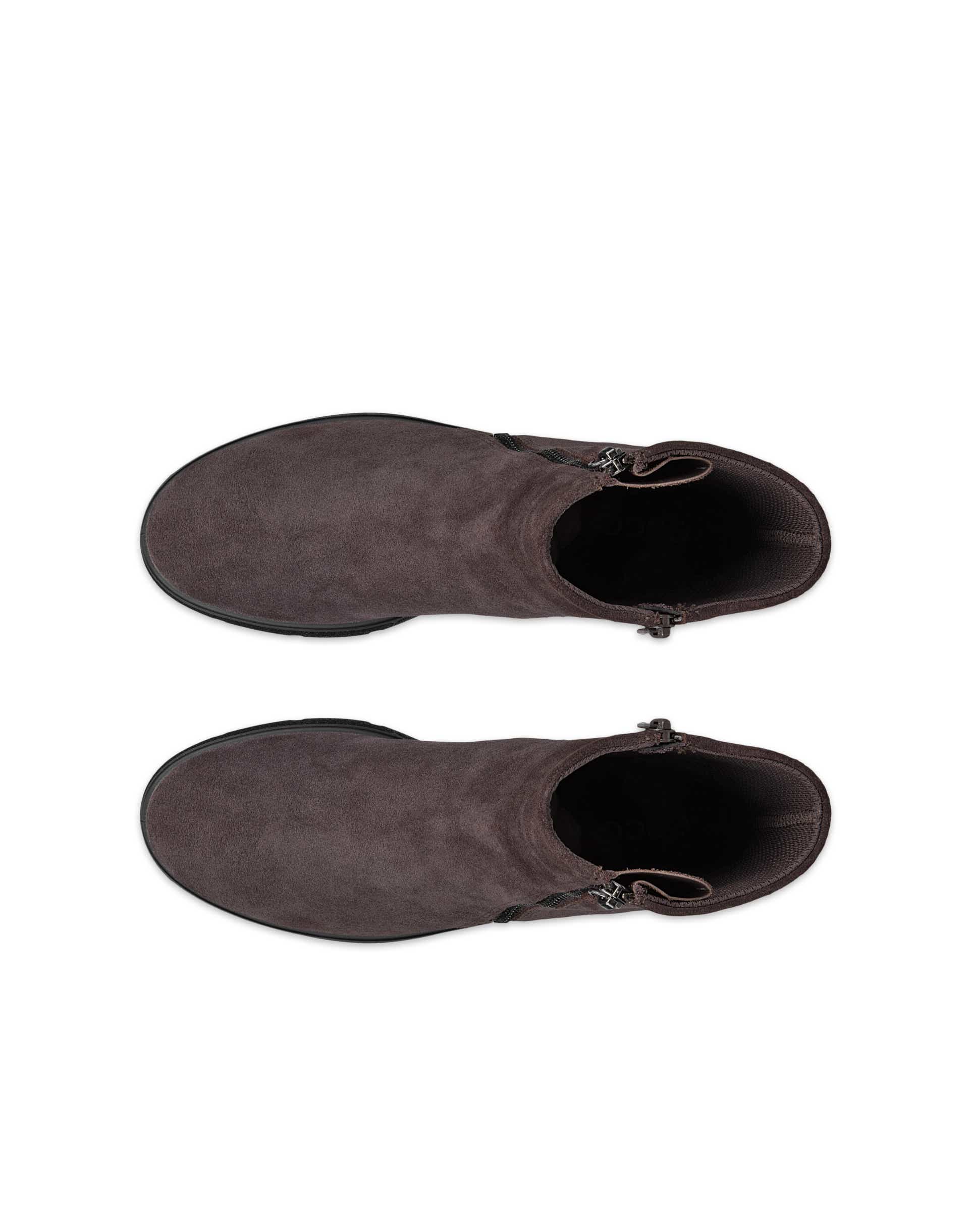 ECCO® BELLA 2 Damen Bootie aus Veloursleder mit Reißverschluss - Braun - Top left pair