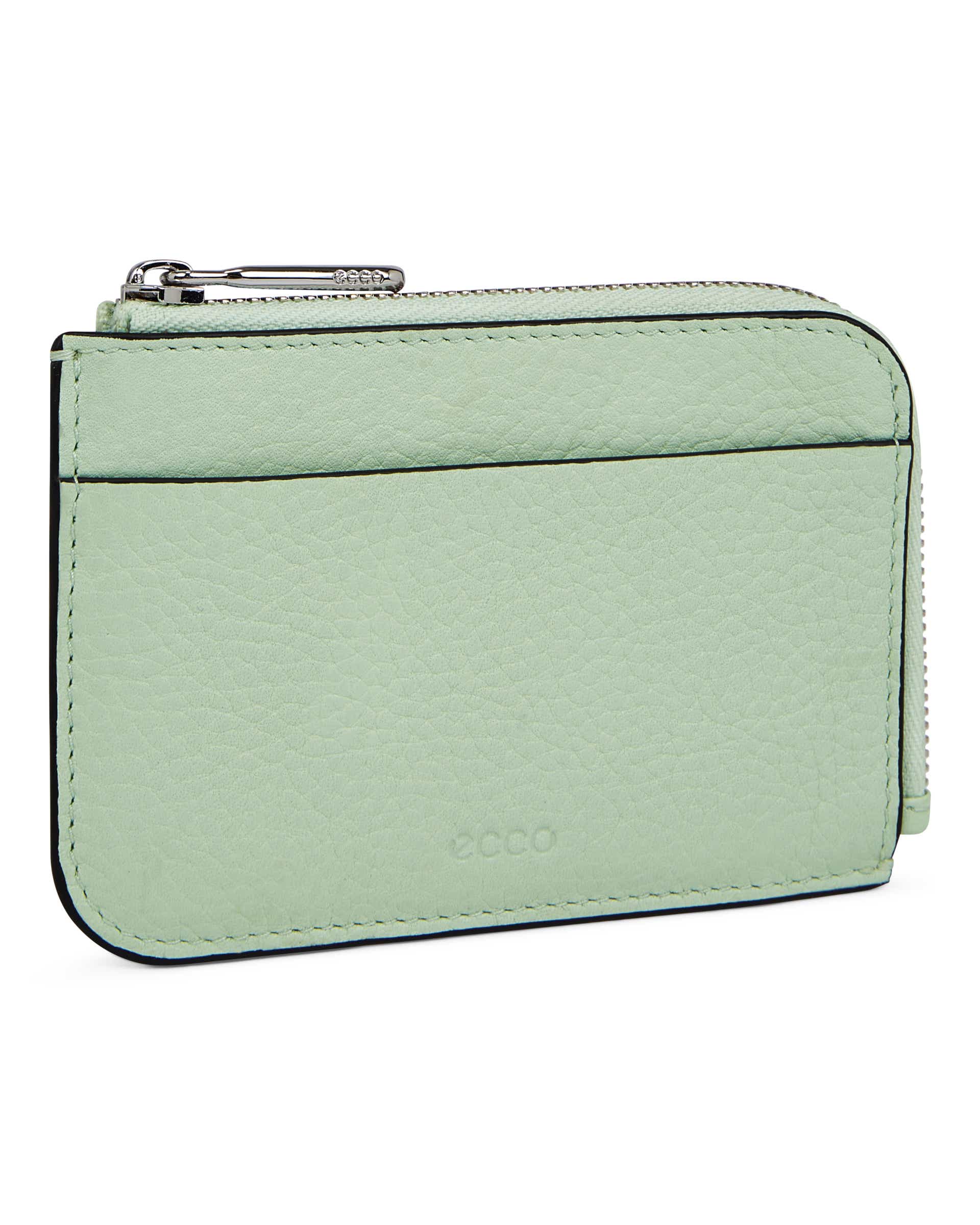 ECCO Card Case Zipped Pebbled レザーカードケース - グリーン - Main