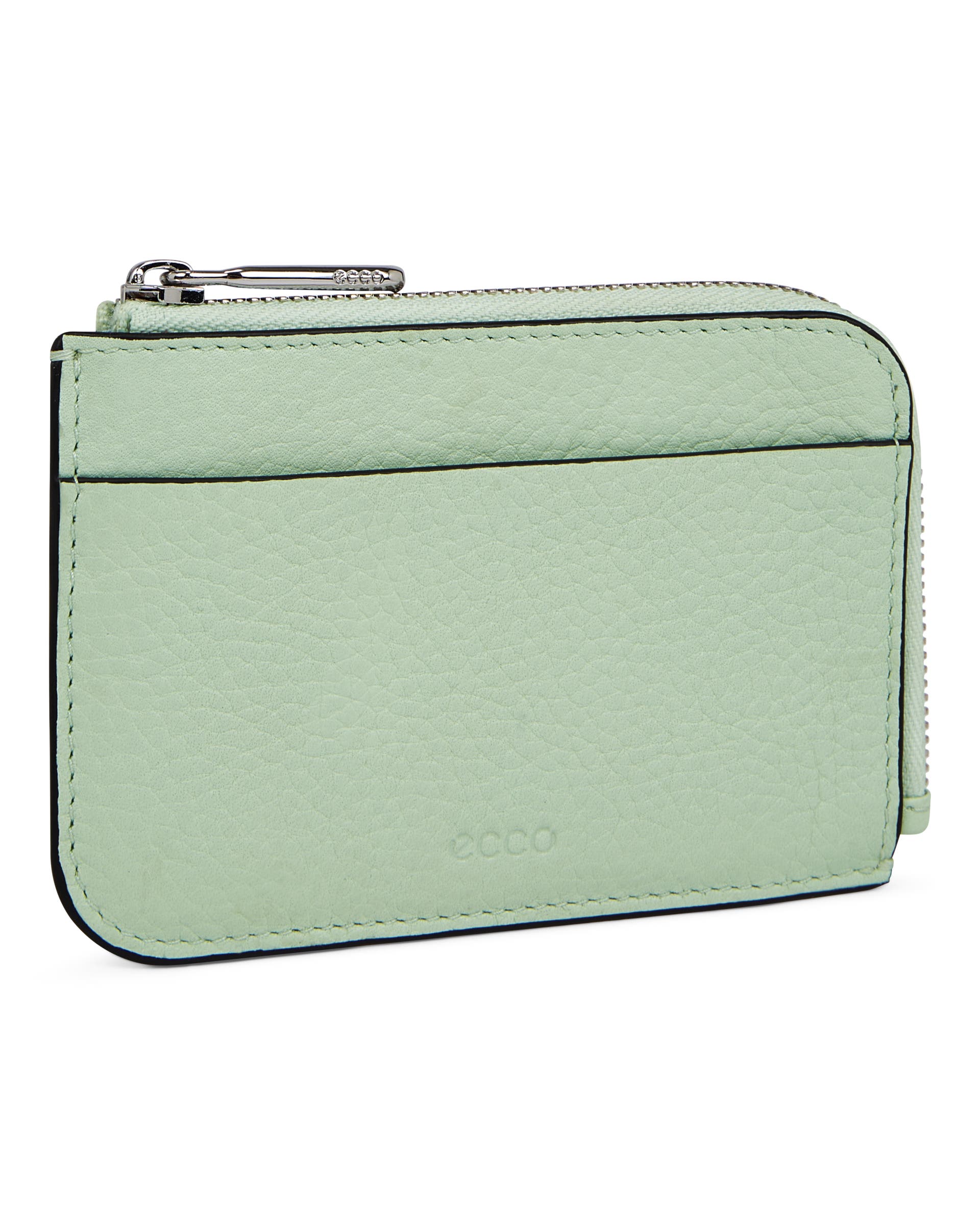 ECCO Card Case Zipped Pebbled レザーカードケース - グリーン - Main