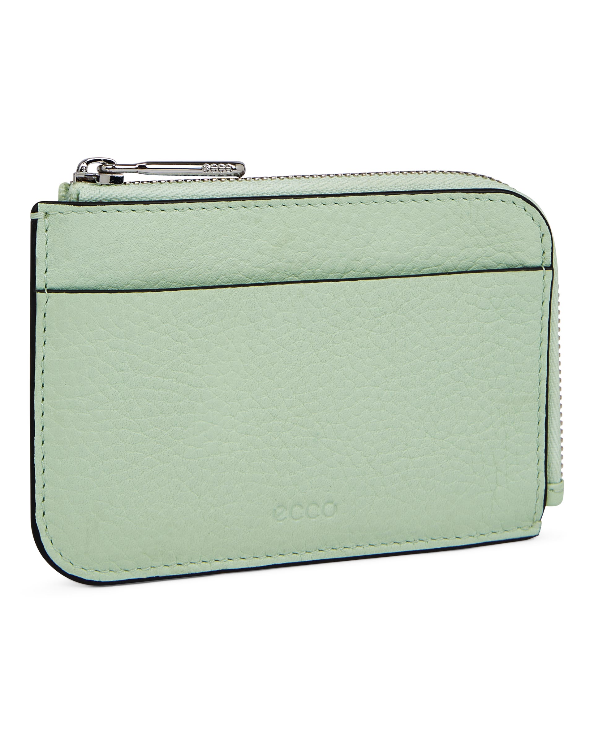 ECCO Card Case Zipped Pebbled レザーカードケース - グリーン - Main