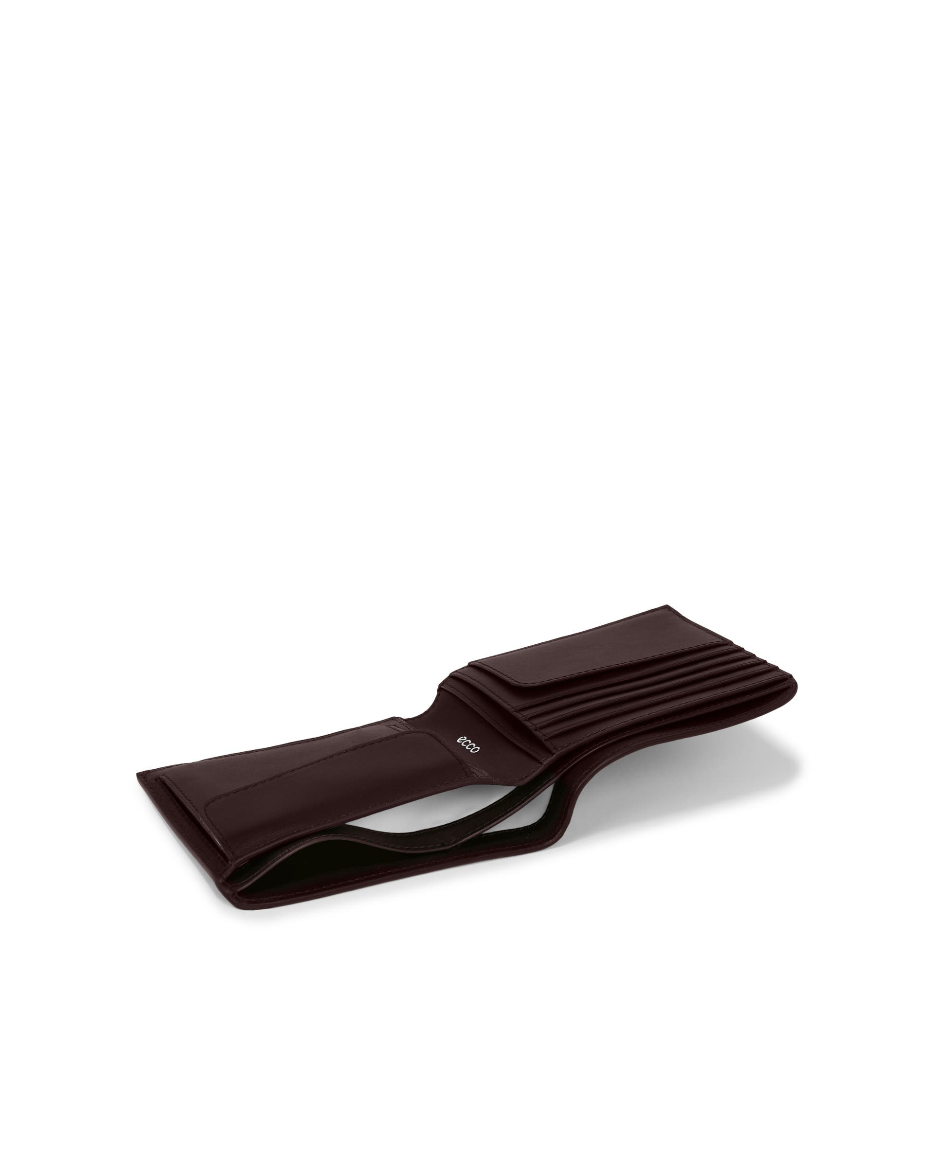 ECCO® Wallet Formal Billfold Small Leather Wallet - Brown - Inside