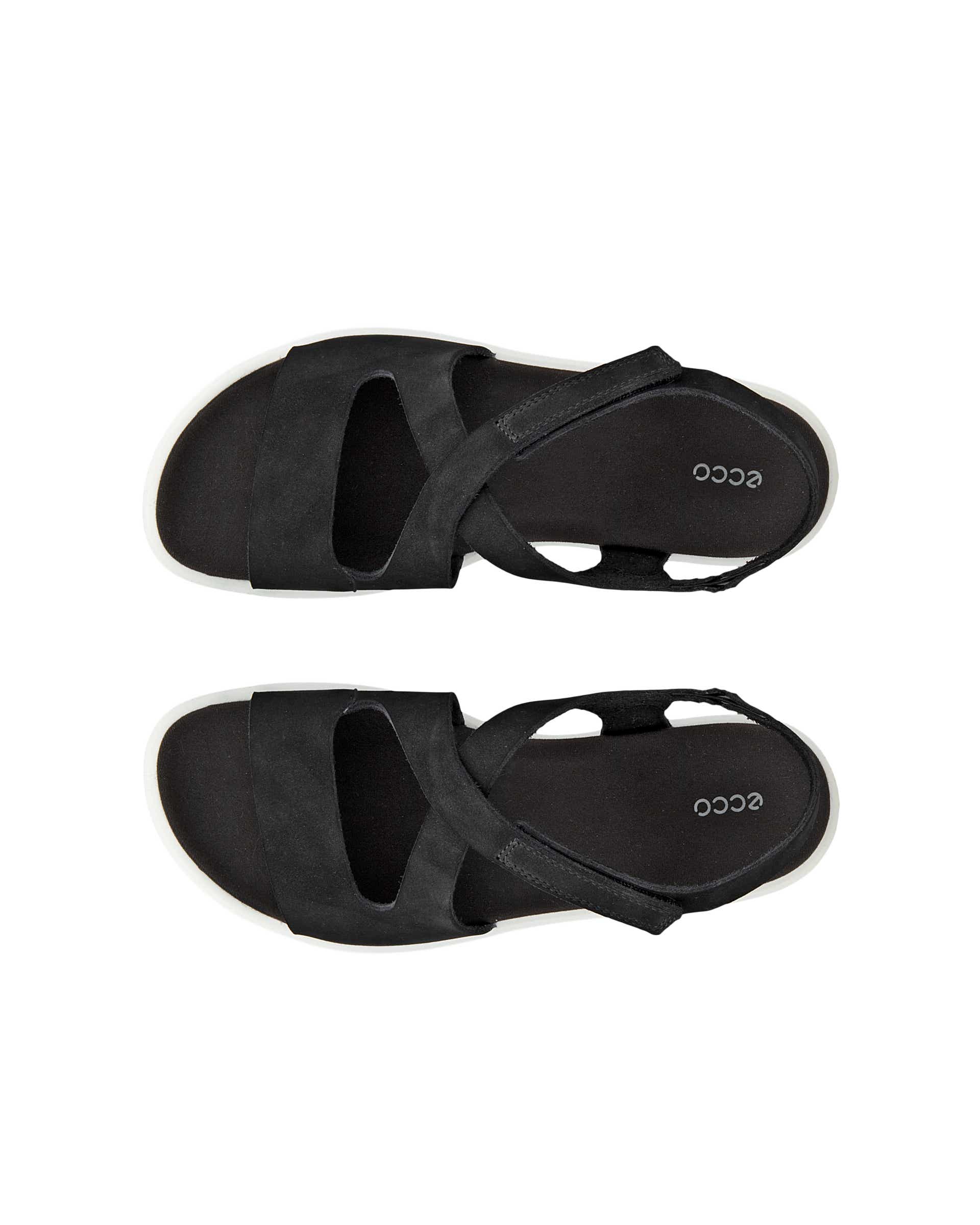 Sandale en cuir Flowt ECCO® pour femmes - Noir - Top left pair