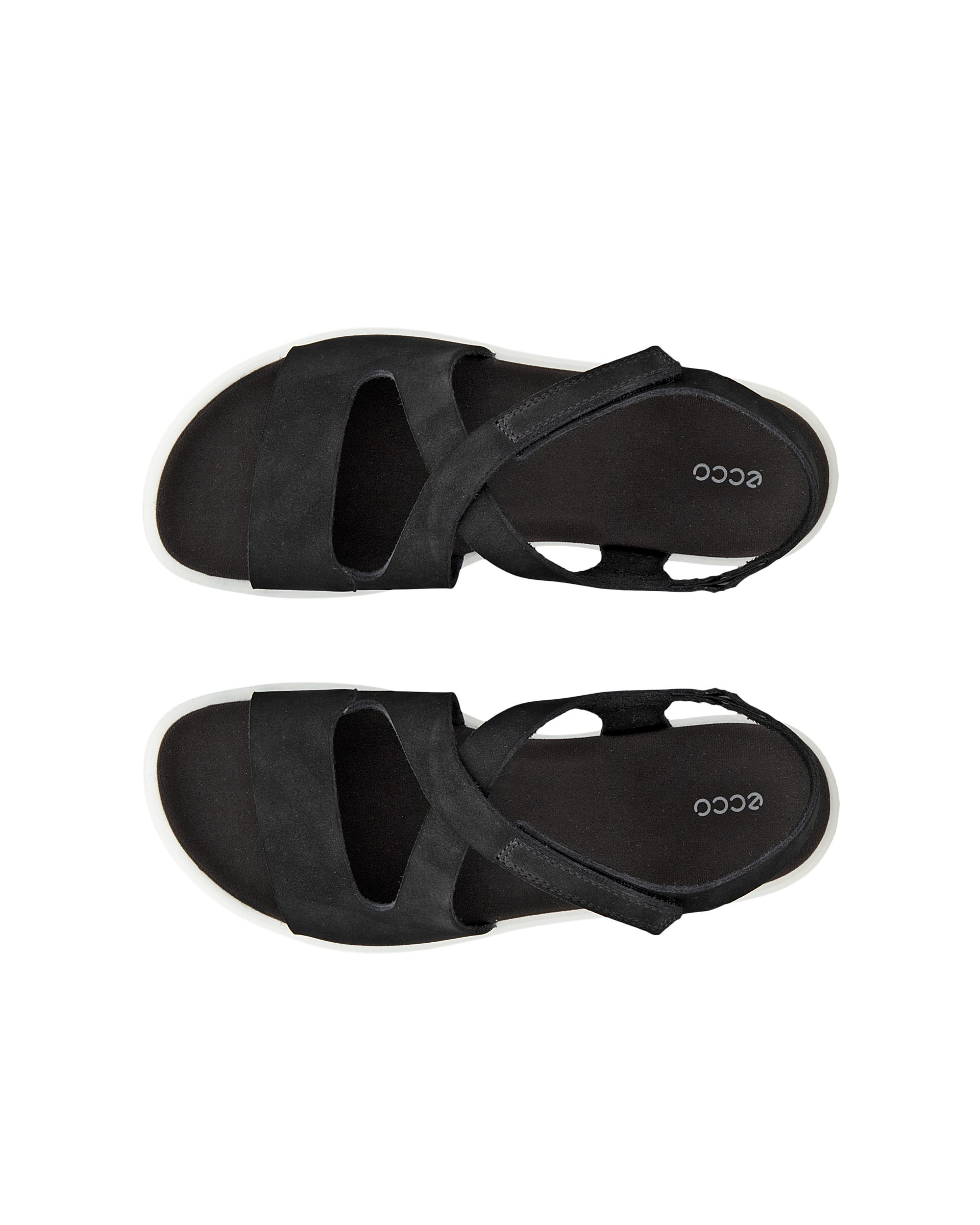 Sandale en cuir Flowt ECCO® pour femmes - Noir - Top left pair