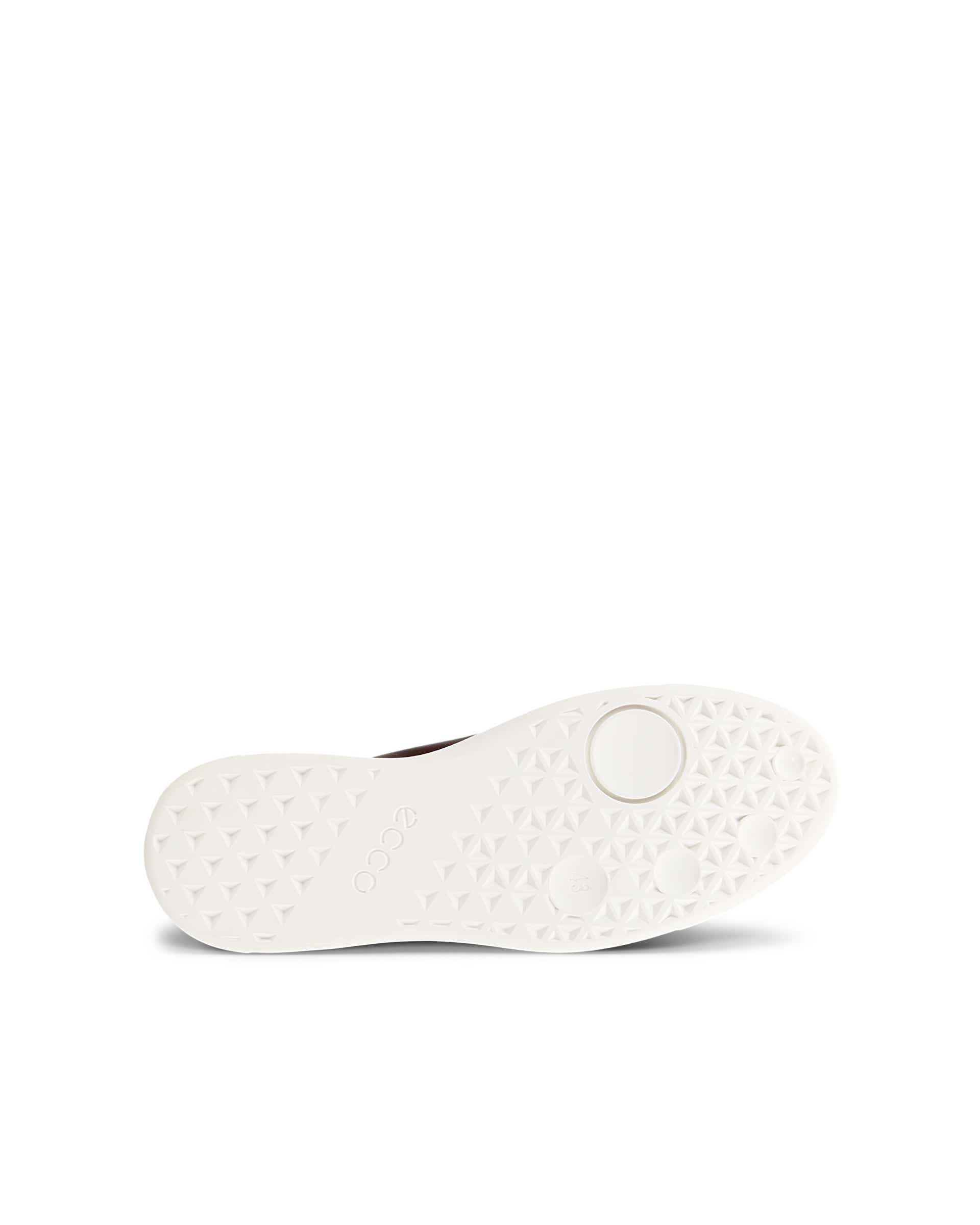 Men's ECCO® Street Tray Leather Sneaker - Brown - Sole