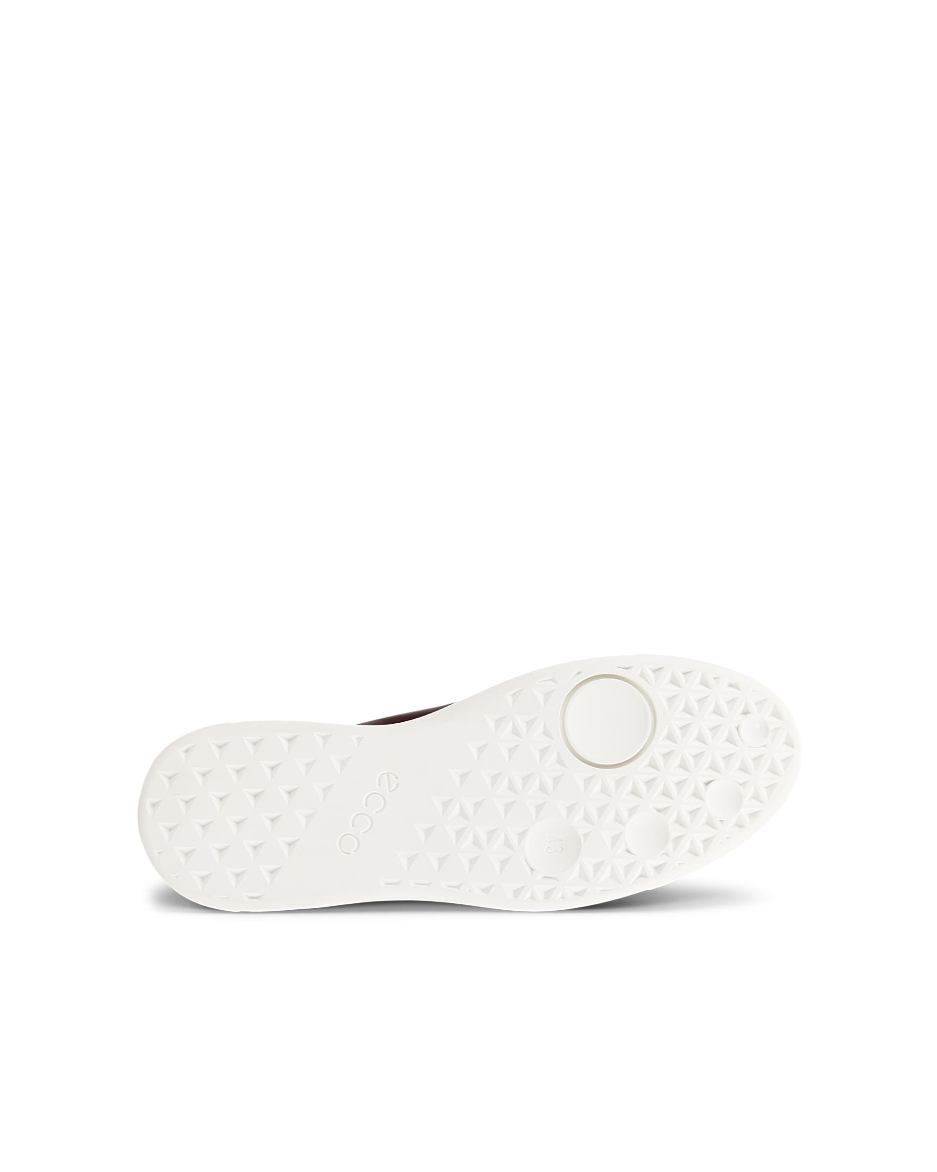 Men's ECCO® Street Tray Leather Sneaker - Brown - Sole