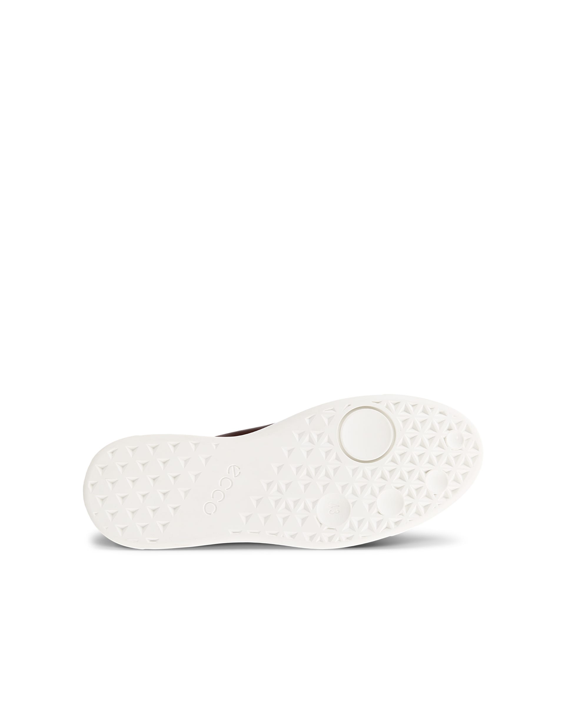 Men's ECCO® Street Tray Leather Sneaker - Brown - Sole