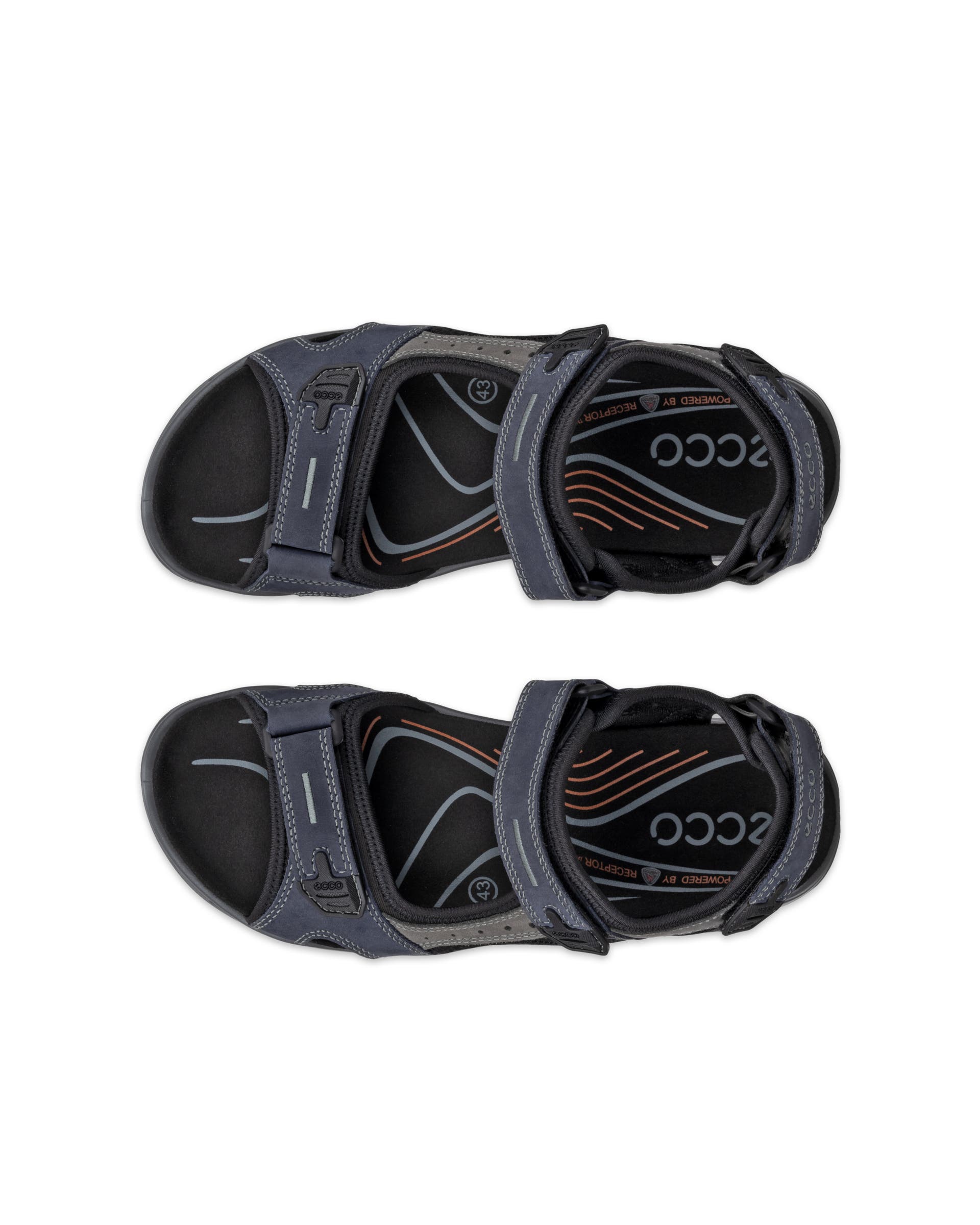 ECCO® Offroad Herren Trekkingsandale aus Nubukleder - Blau - Top left pair