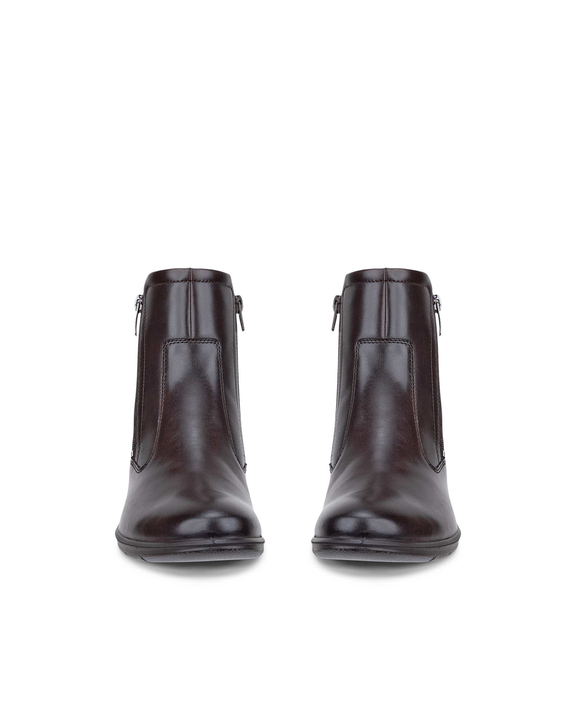 ECCO FELICIA ウィメンズ レザーブーツ - ブラウン - Front pair