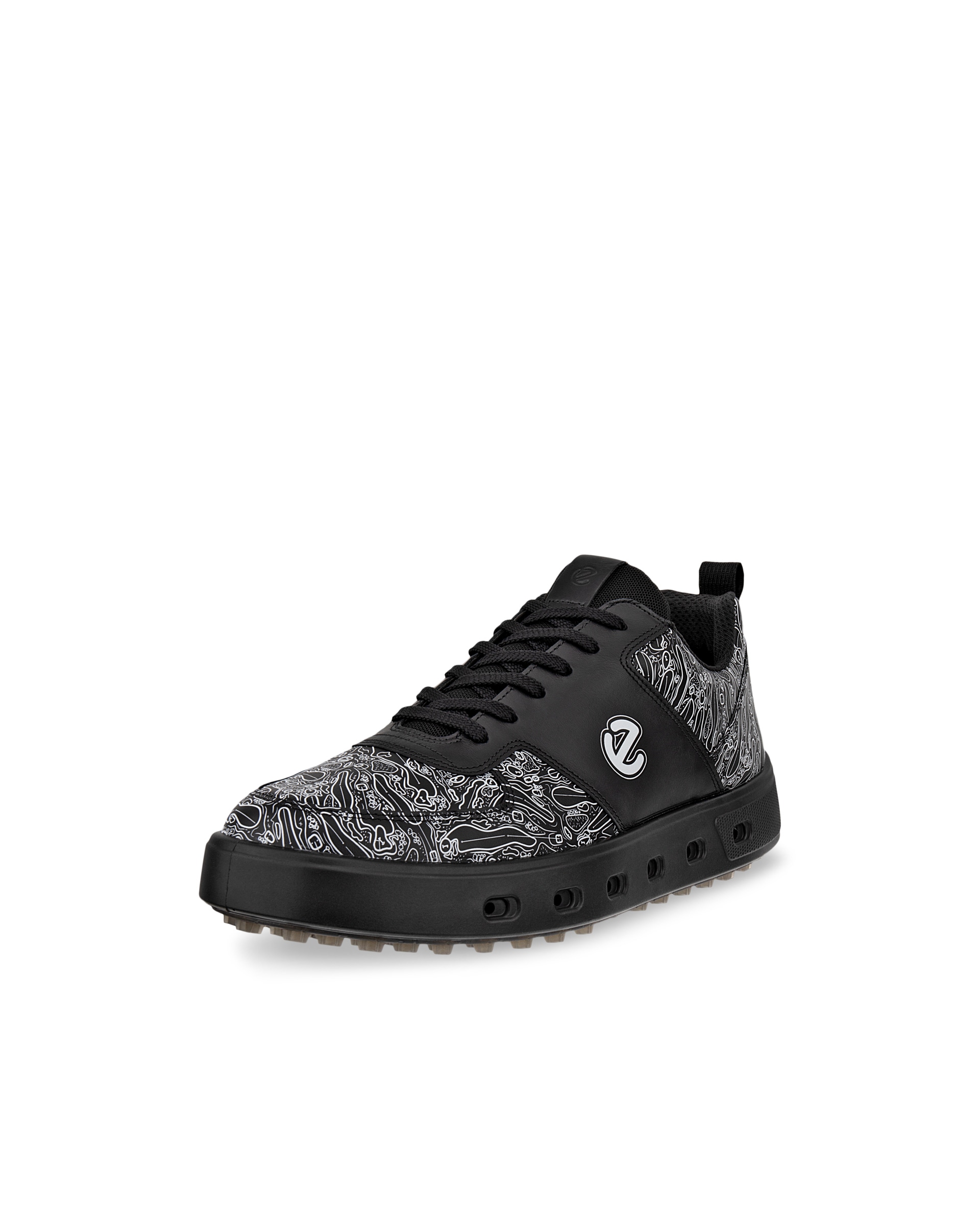 ECCO® Golf Street 720 férfi Gore-Tex bőr golfcipő - Fekete - Main