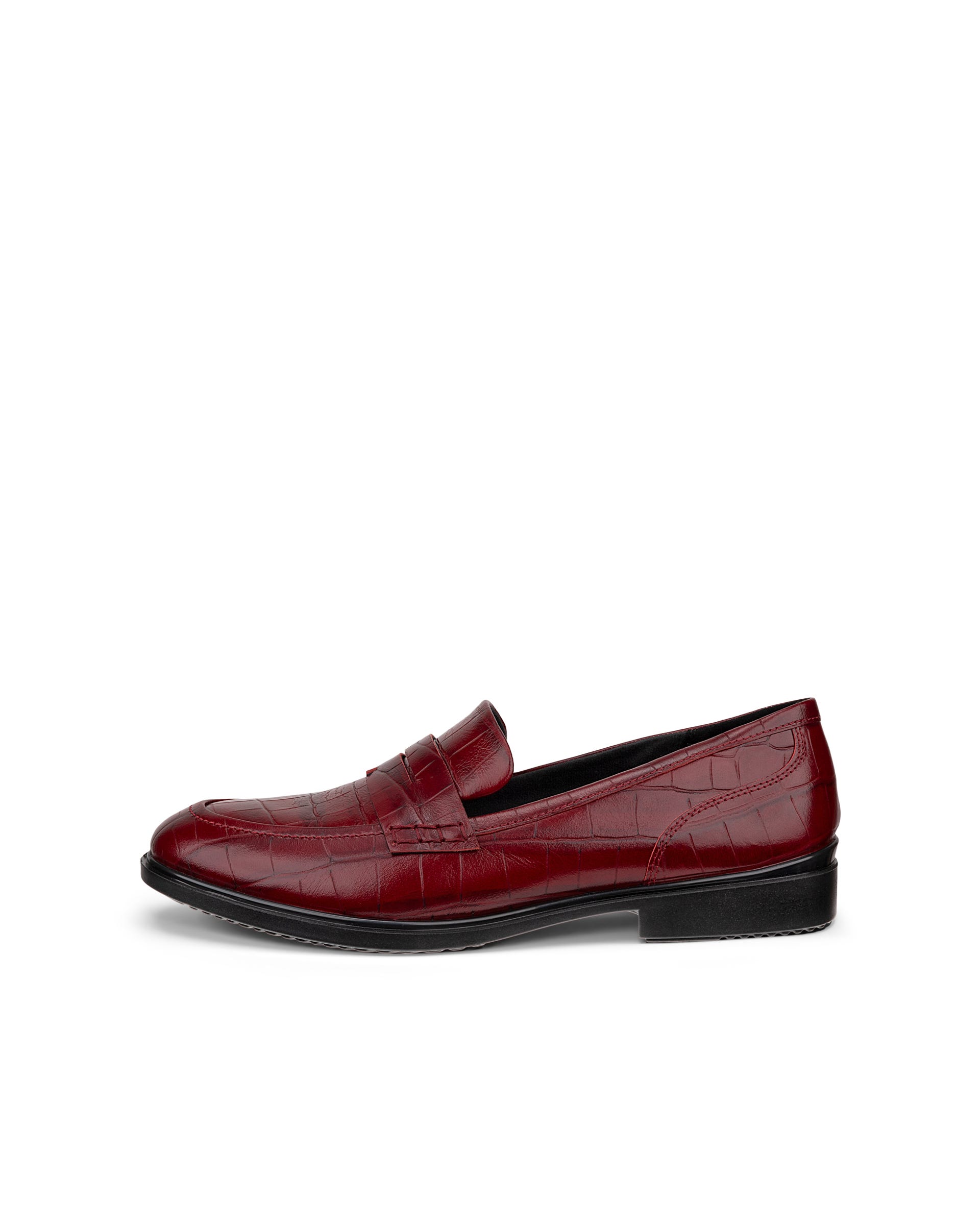 Women's ECCO® Dress Classic 15 Leather Loafer - Red - Outside
