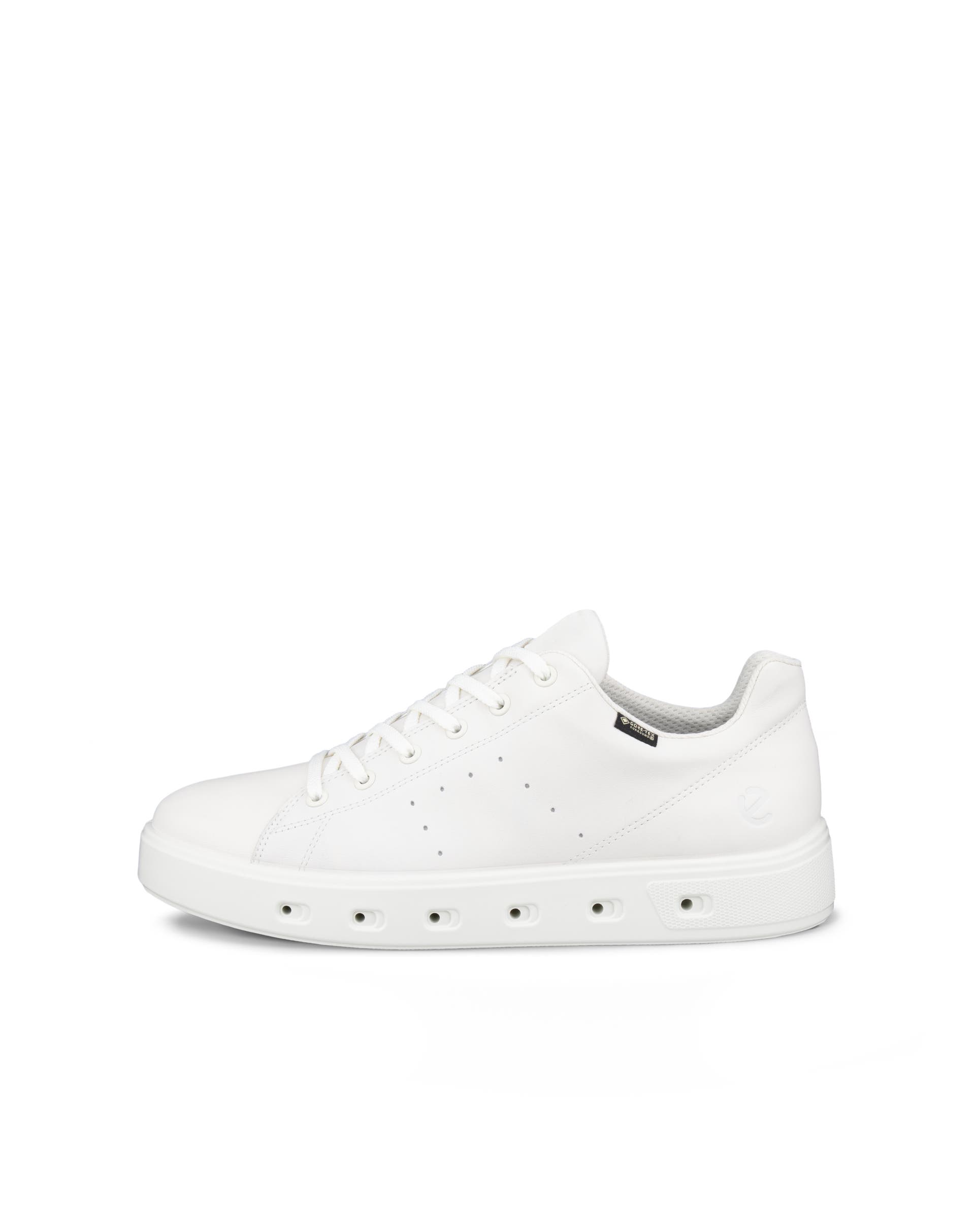 ECCO® Street 720 baskets en cuir Gore-Tex pour homme - Blanc - Outside