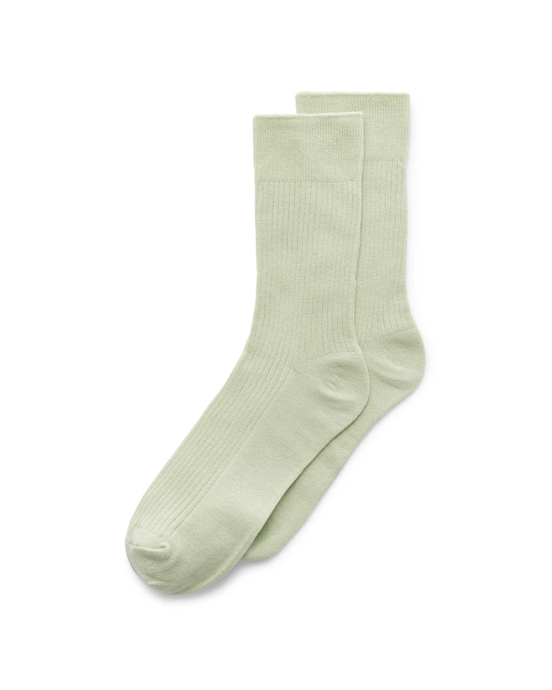 Women's ECCO® Vibe Ribbed Crew Socks - Green - Main