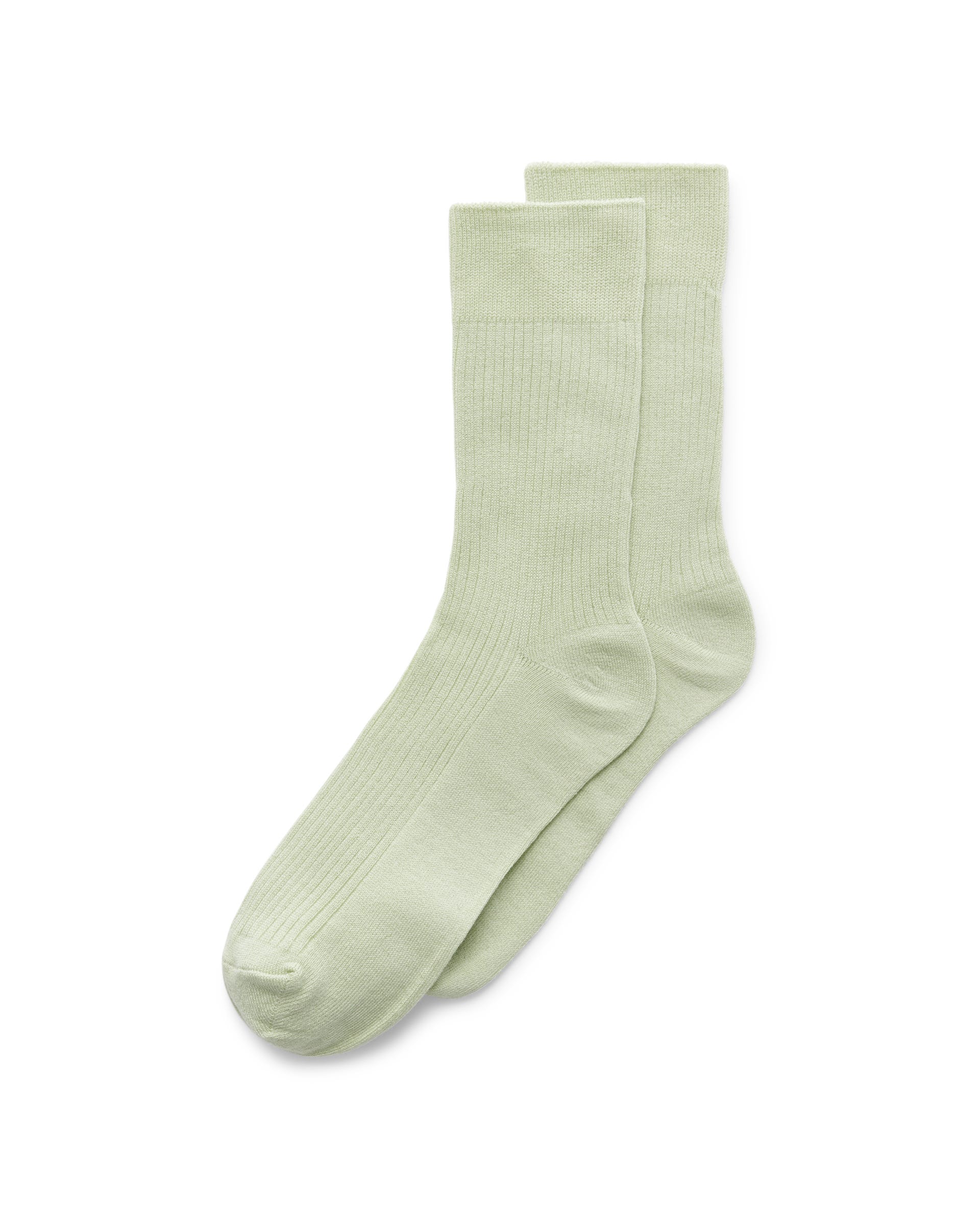 Women's ECCO® Vibe Ribbed Crew Socks - Green - Main