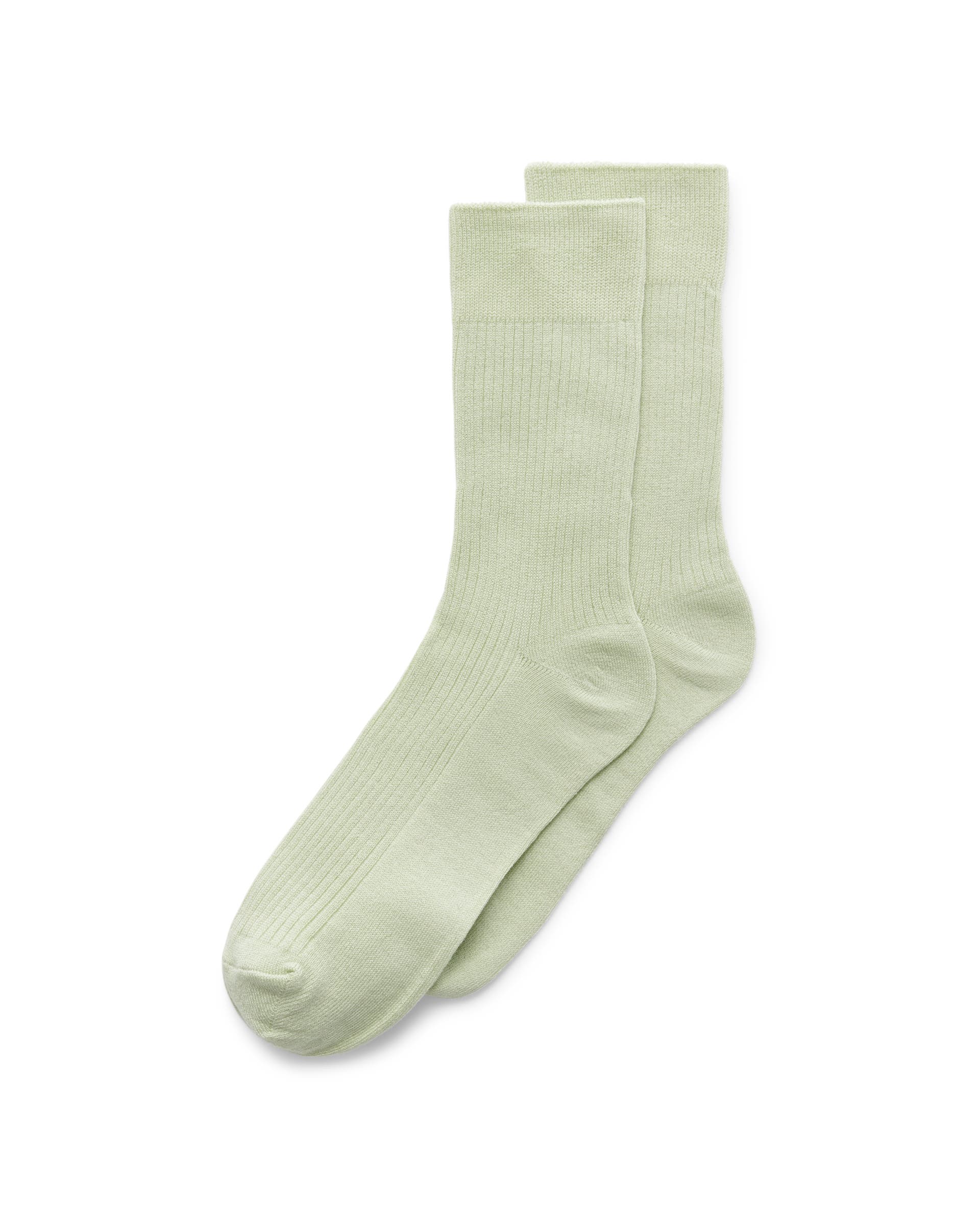 Women's ECCO® Vibe Ribbed Crew Socks - Green - Main