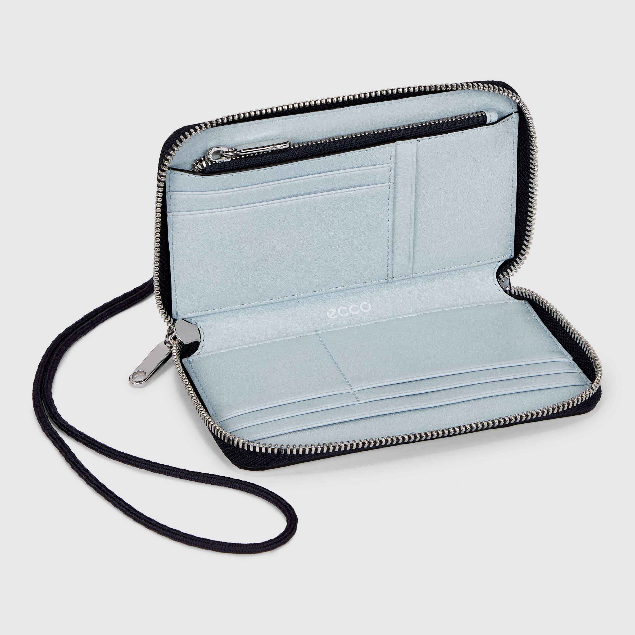 ECCO Wet レザースマホウォレット L - ブルー - Inside