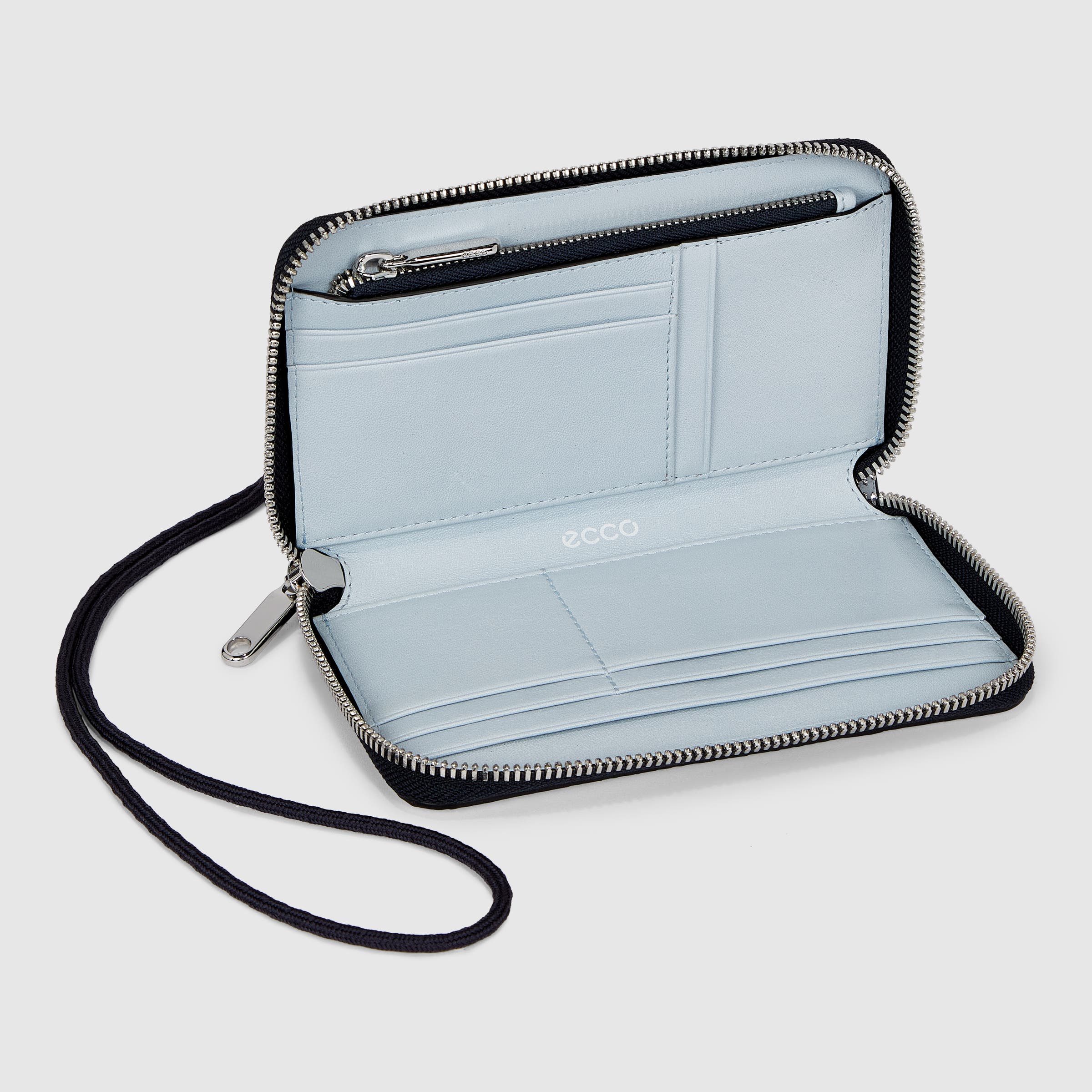 ECCO Wet レザースマホウォレット L - ブルー - Inside