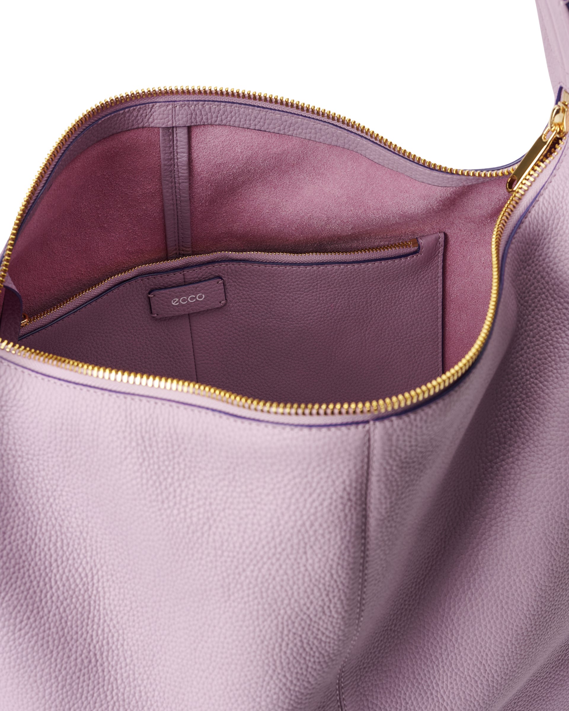 ECCO Hobo Large Soft Pebbled レザーホーボーバッグ - パープル - Inside