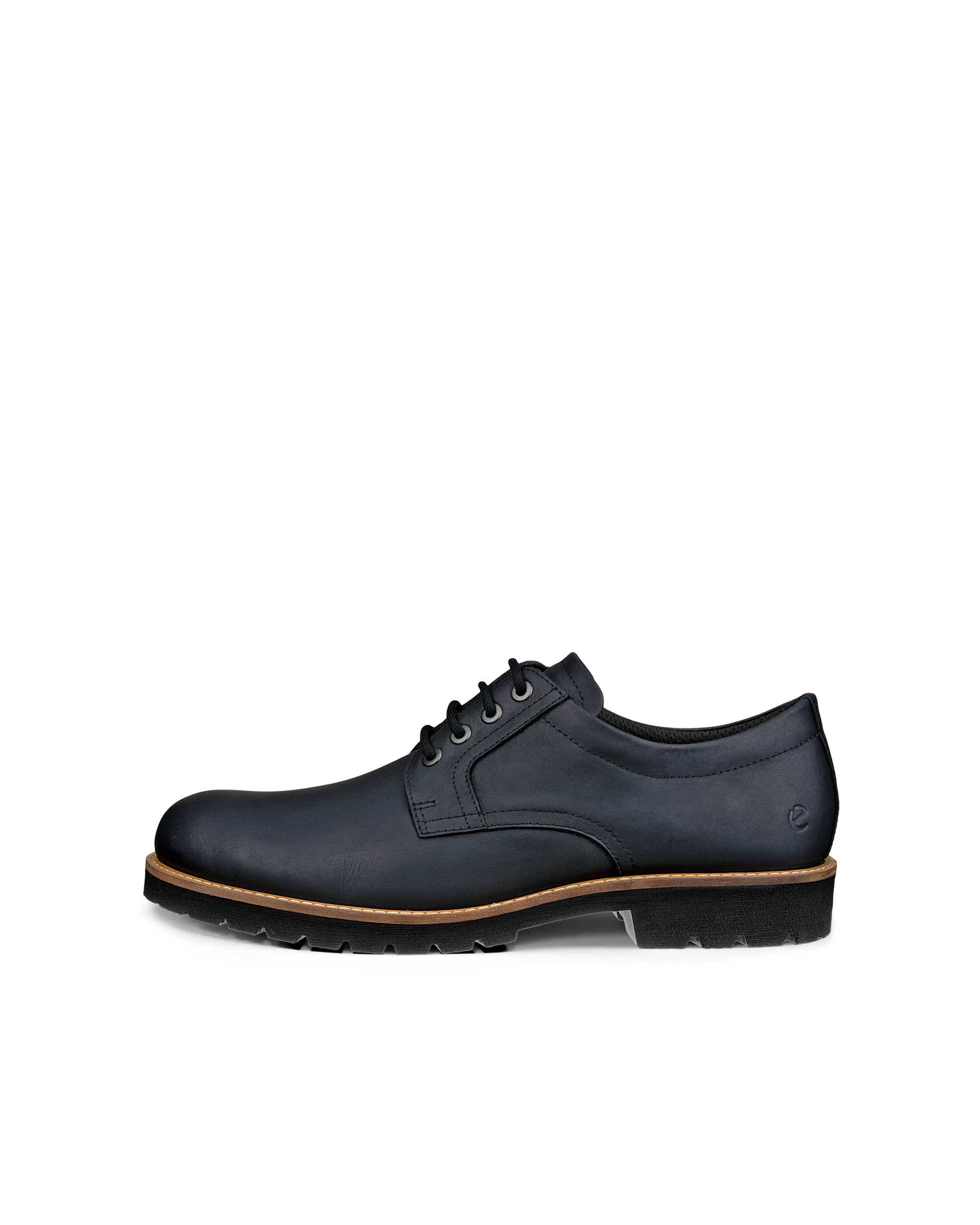 Men's ECCO® Jamestown Leather Derby Shoe - Black - Outside