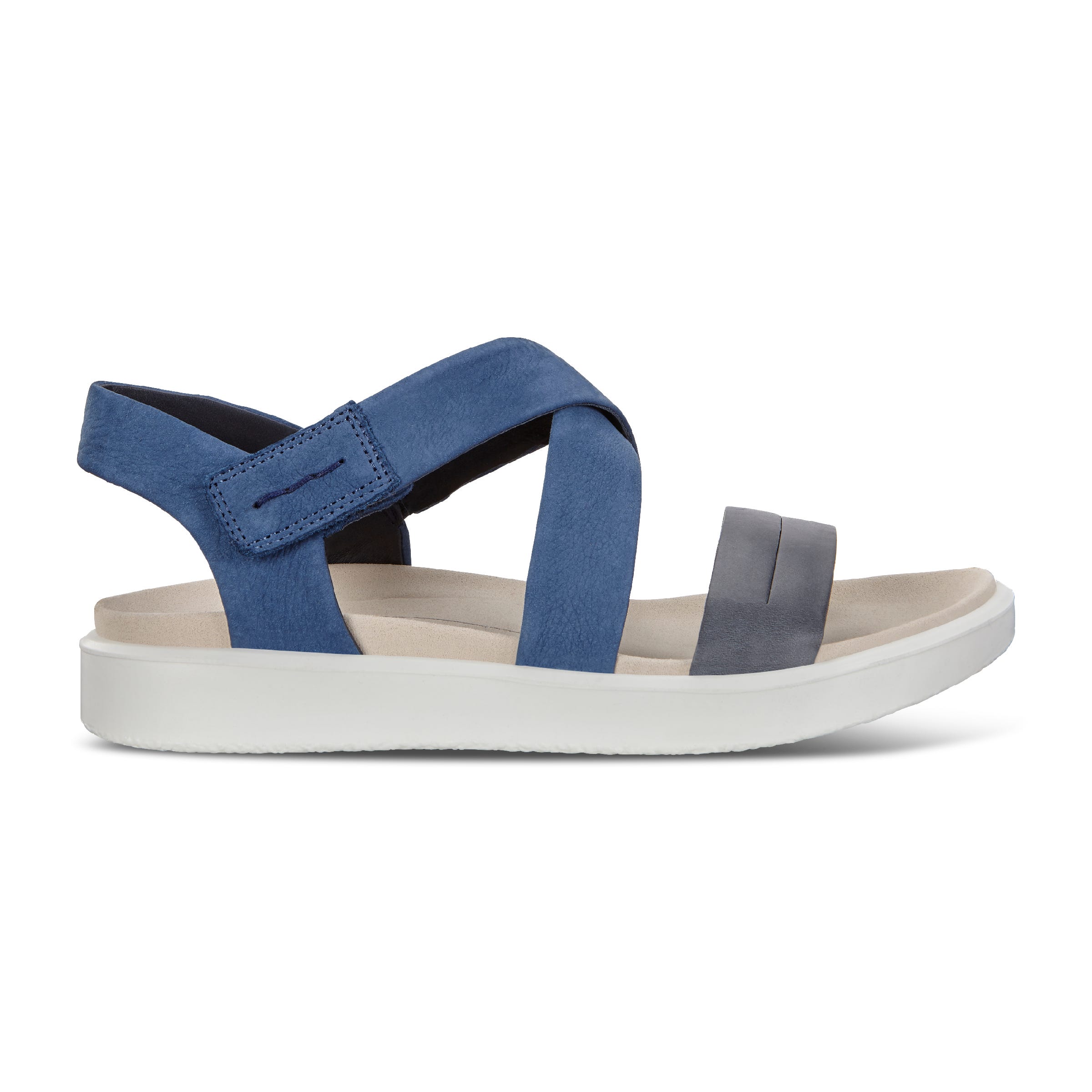 ECCO FLOWT W Flat Sandal - Blue - Outside