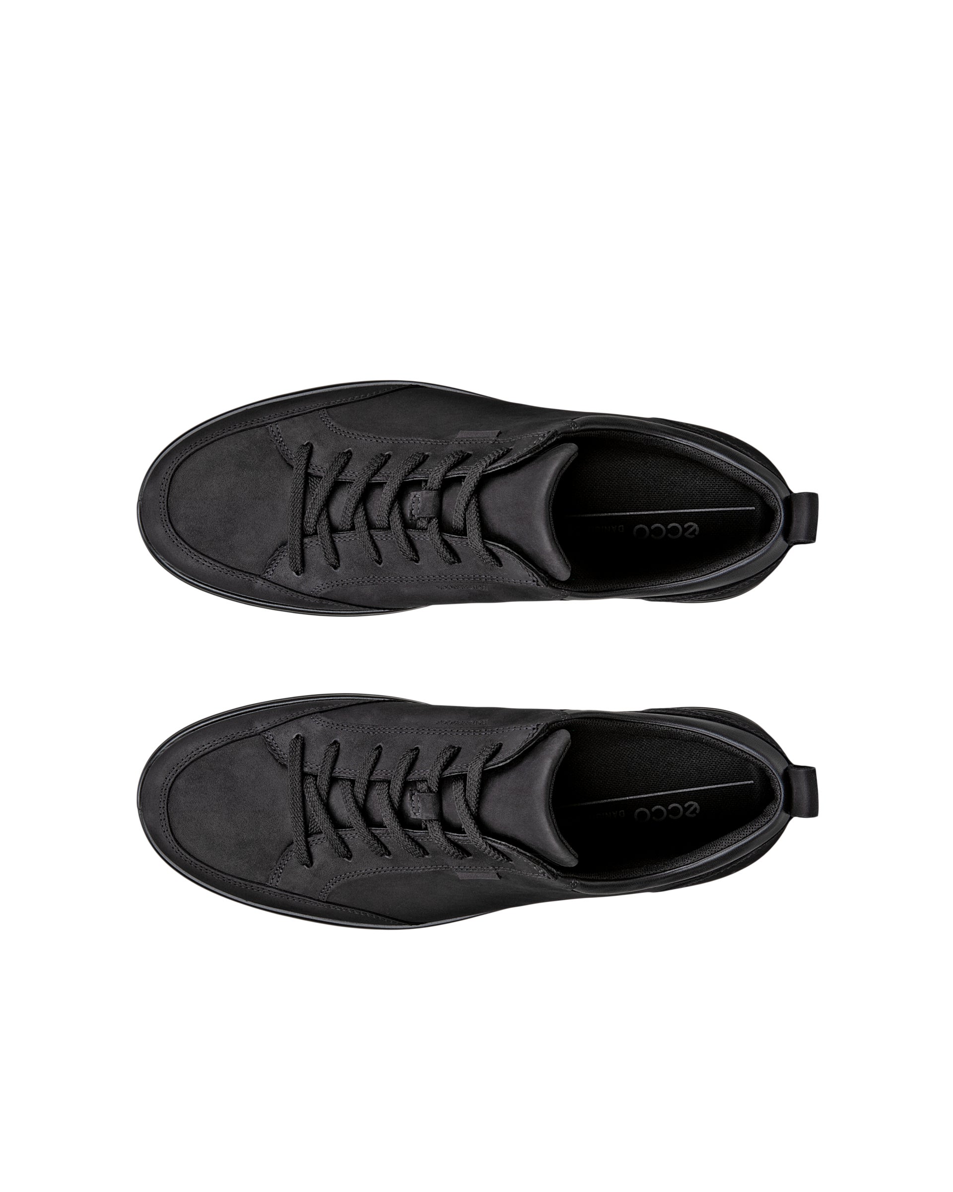 Pánska nubuková nepremokavá obuv ECCO® Soft 7 Tred - Čierna - Top left pair