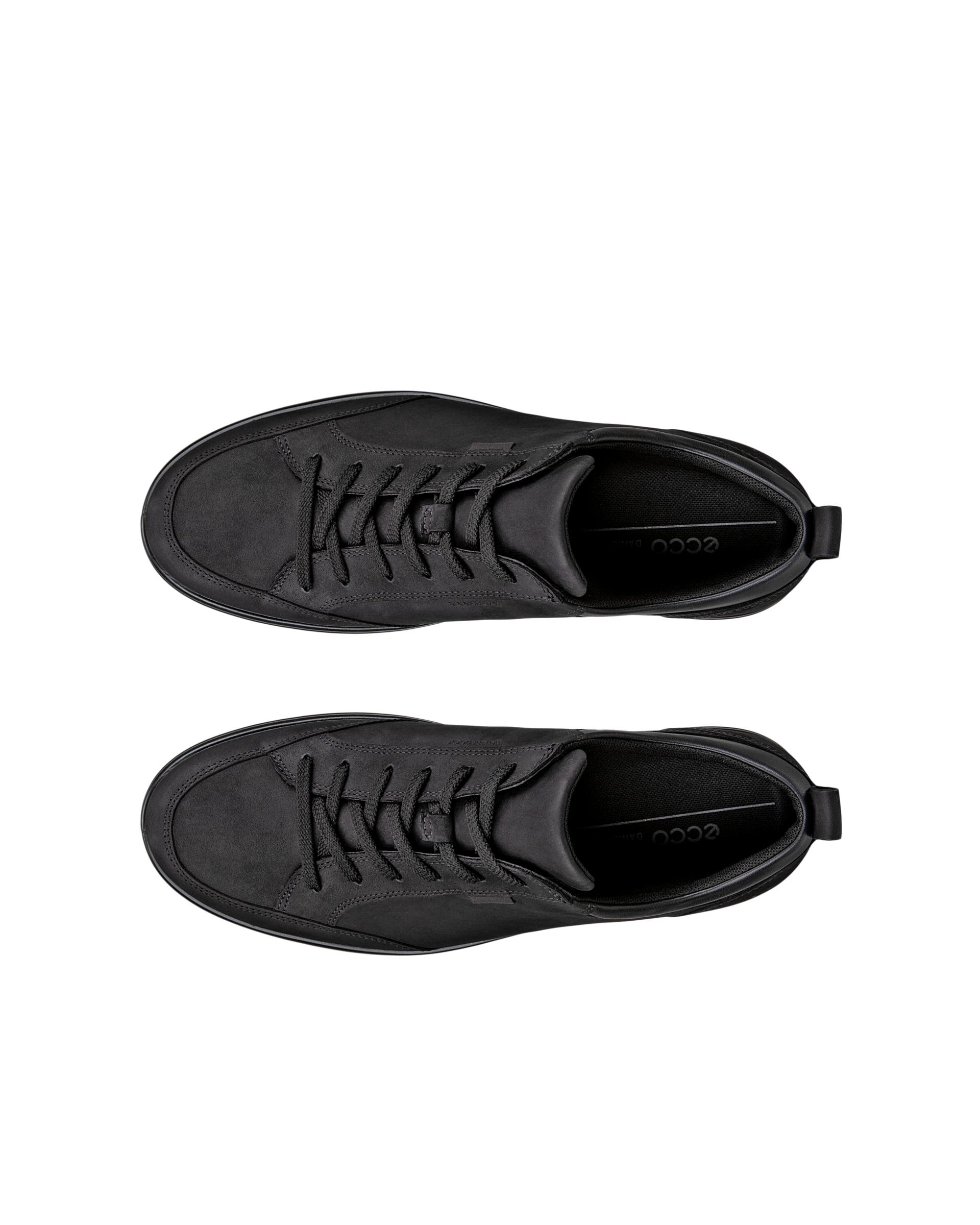 ECCO® Soft 7 Tred sko i vandtæt i nubuck til herrer - Sort - Top left pair