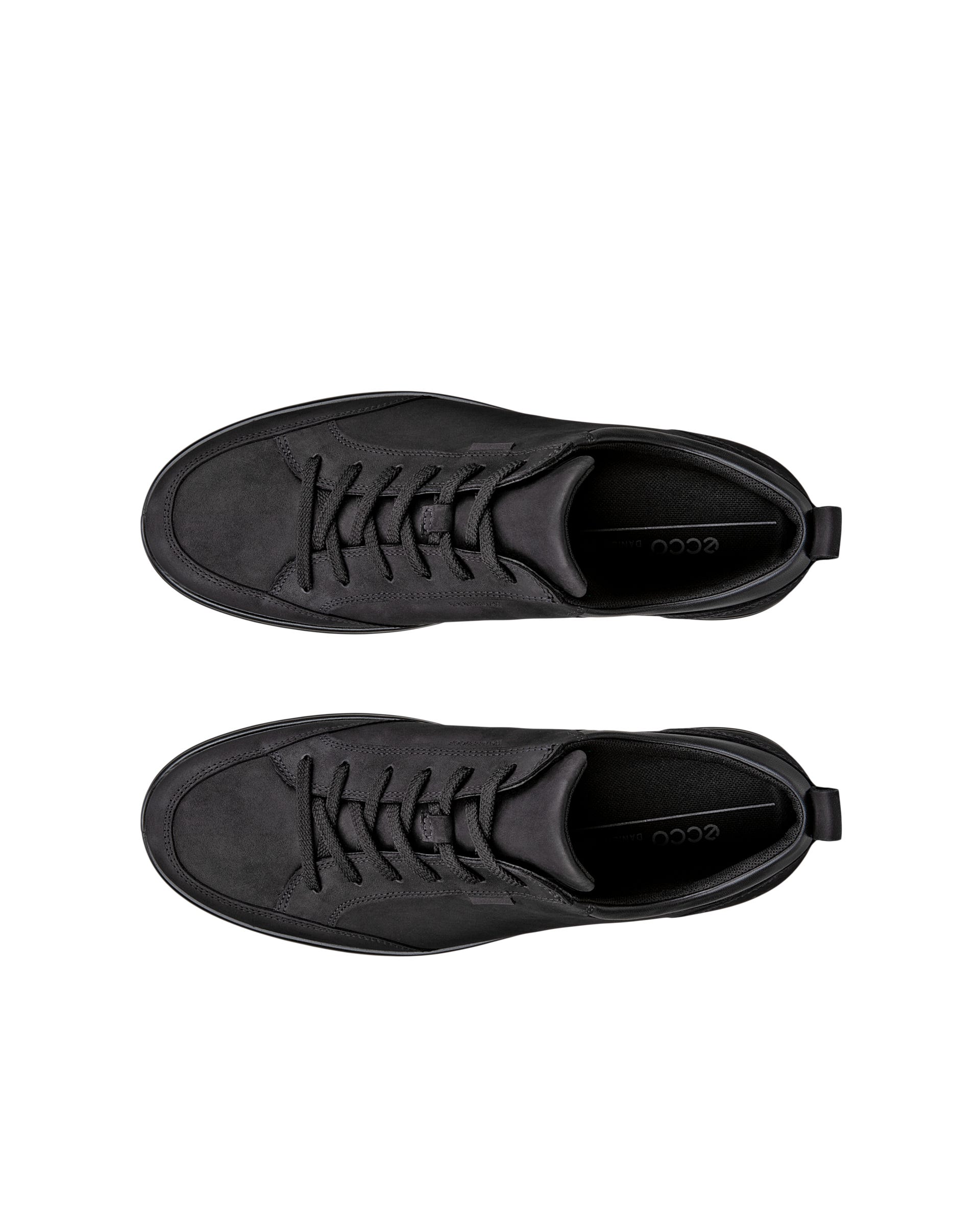 ECCO® Soft 7 Tred sko i vandtæt i nubuck til herrer - Sort - Top left pair