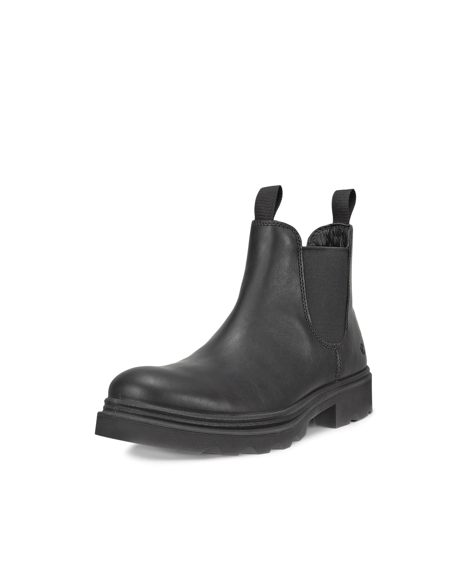 ECCO® GRAINER botte Chelsea en cuir pour homme - Noir - Outside